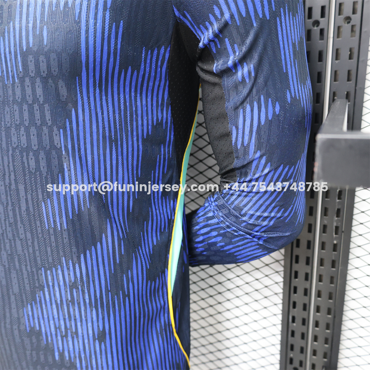 Funinjersey-Brazil 2026 Away Blue Long Sleeves Jersey - Player Version