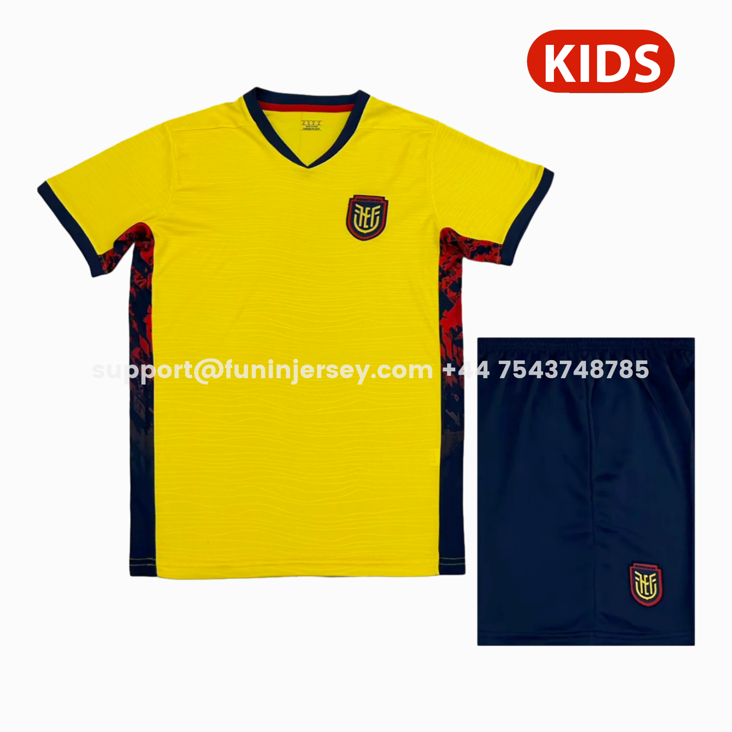 Funinjersey-Ecuador 2026 Home Kids Kit