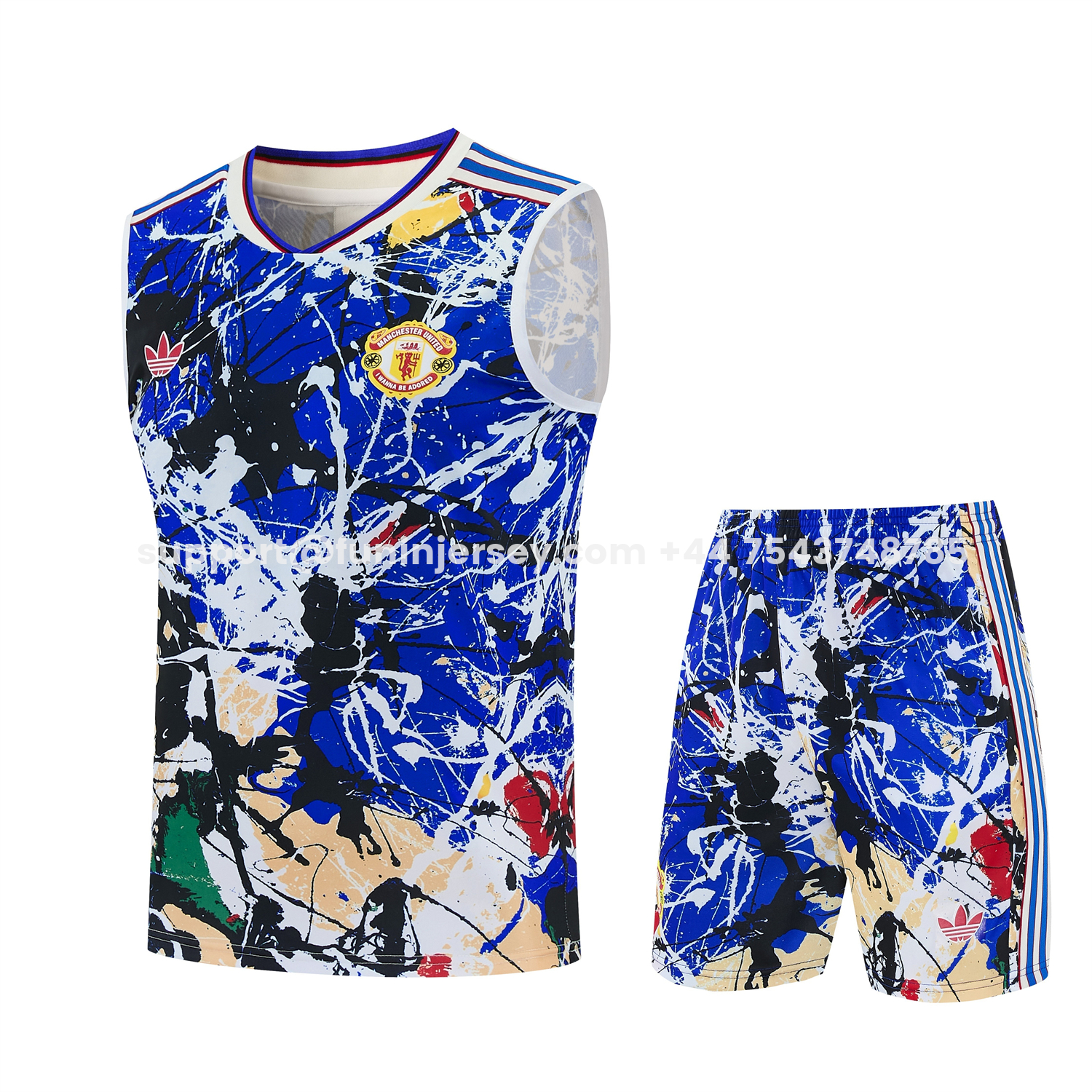 Funinjersey-Manchester United 26-27 Retro Style Vest Training Set - Colors Top & Colors Pants