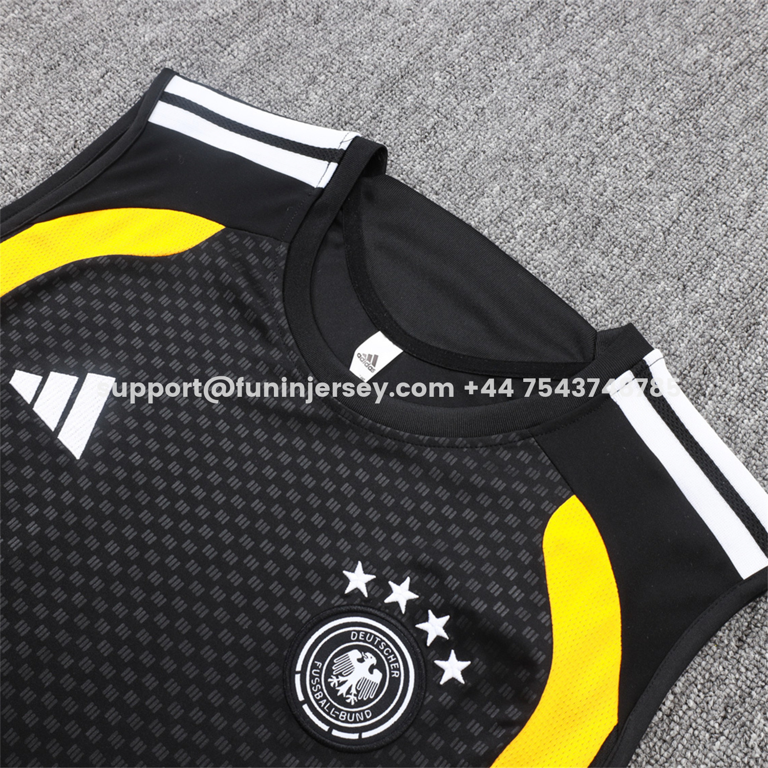 Funinjersey-Germany 2026 Vest Training Set - Black Vest and Black Shorts