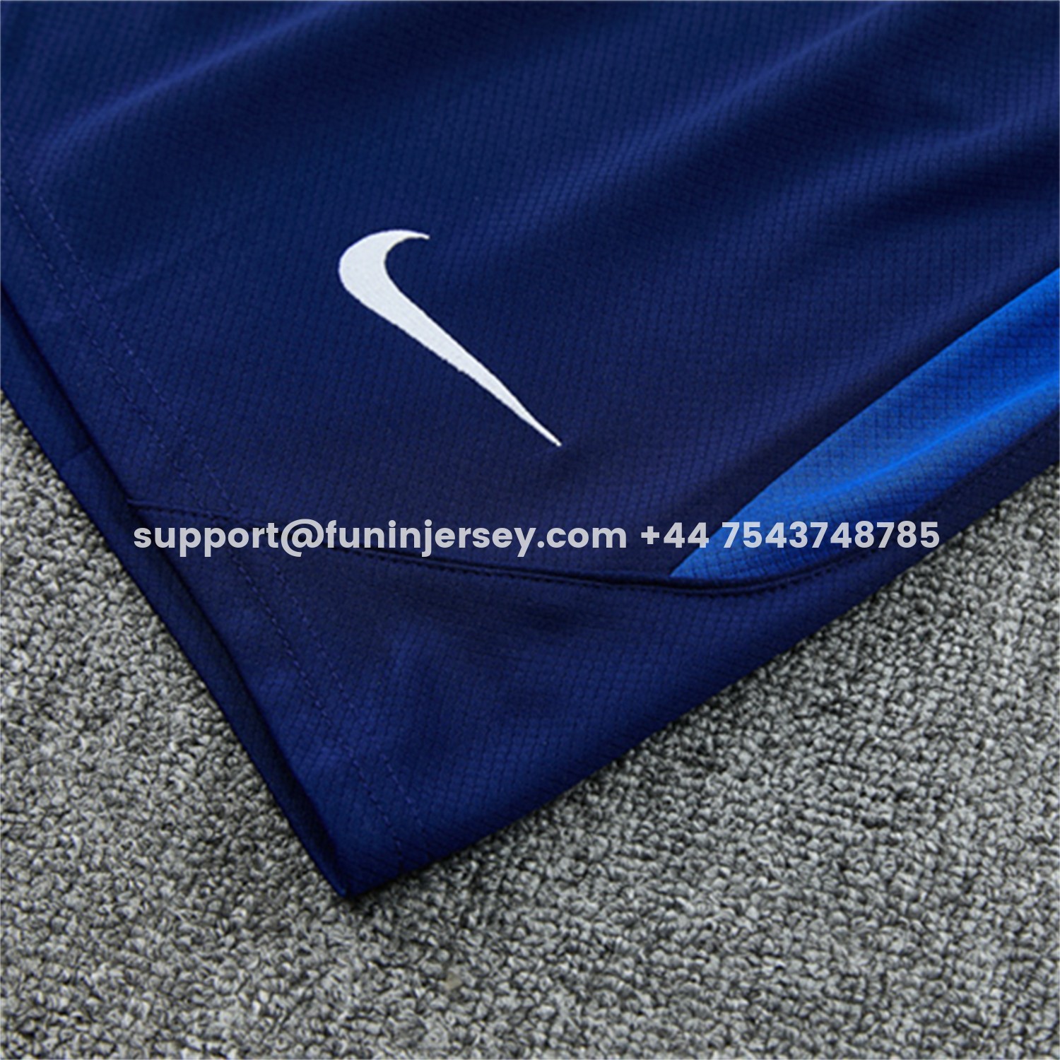 Funinjersey-Inter Milan 26-27 Short-Sleeve Kids Training Set - Ocean Blue Top & Deep Blue Shorts