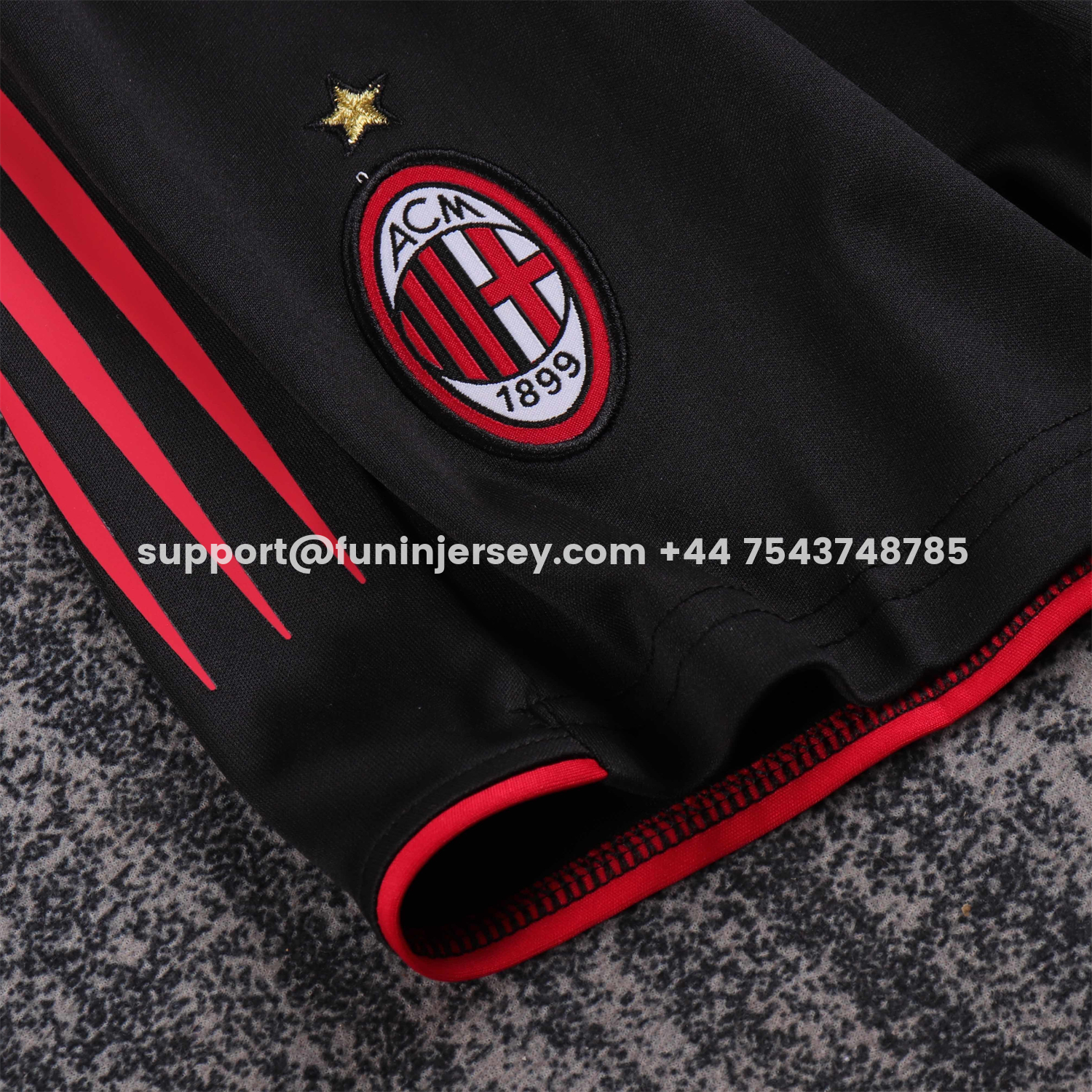 Funinjersey-Retro AC Milan 2004-05 Home Kids Kit