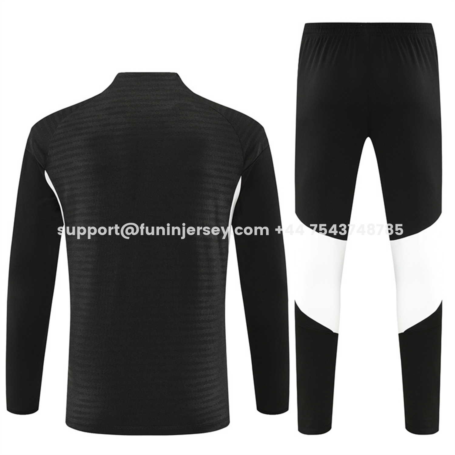 Funinjersey-Liver.pool 25-26 Kids Long Sleeve Training Set - Player Version - Black Top & Black Pants