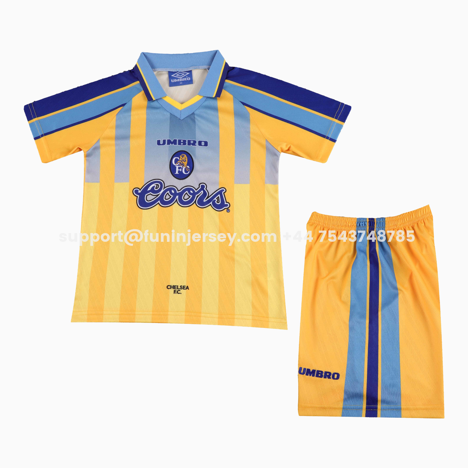 Funinjersey-Retro C.H.E.L.S.E.A 1995-97 Away Kids Kit