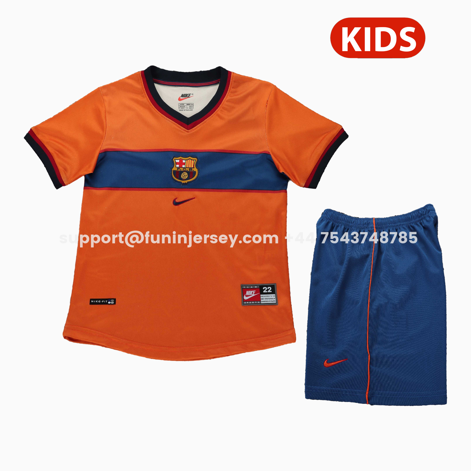 Funinjersey-Retro Barcelona 1998-99 Third Kids Kit