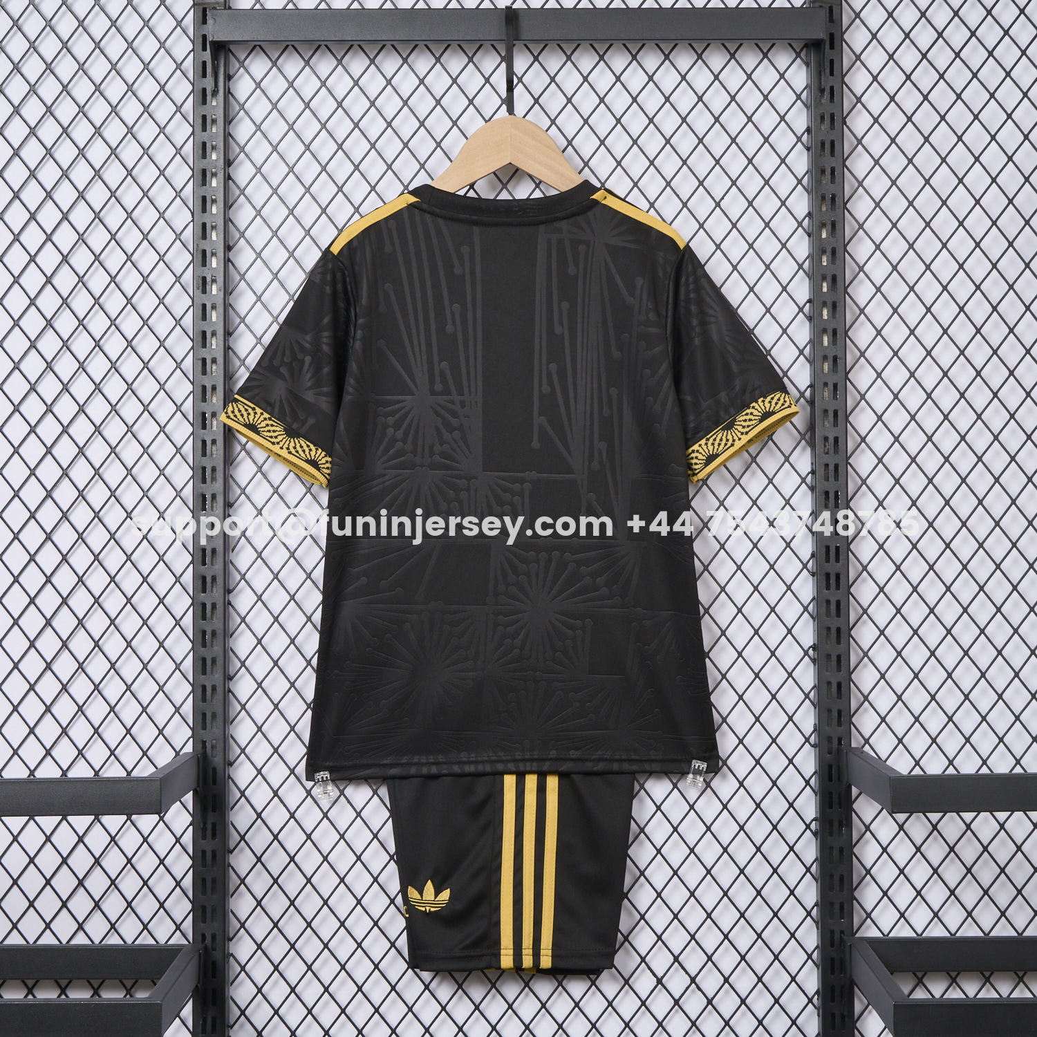 Funinjersey-Mexico 2025 Gold Cup Black Kids Kit