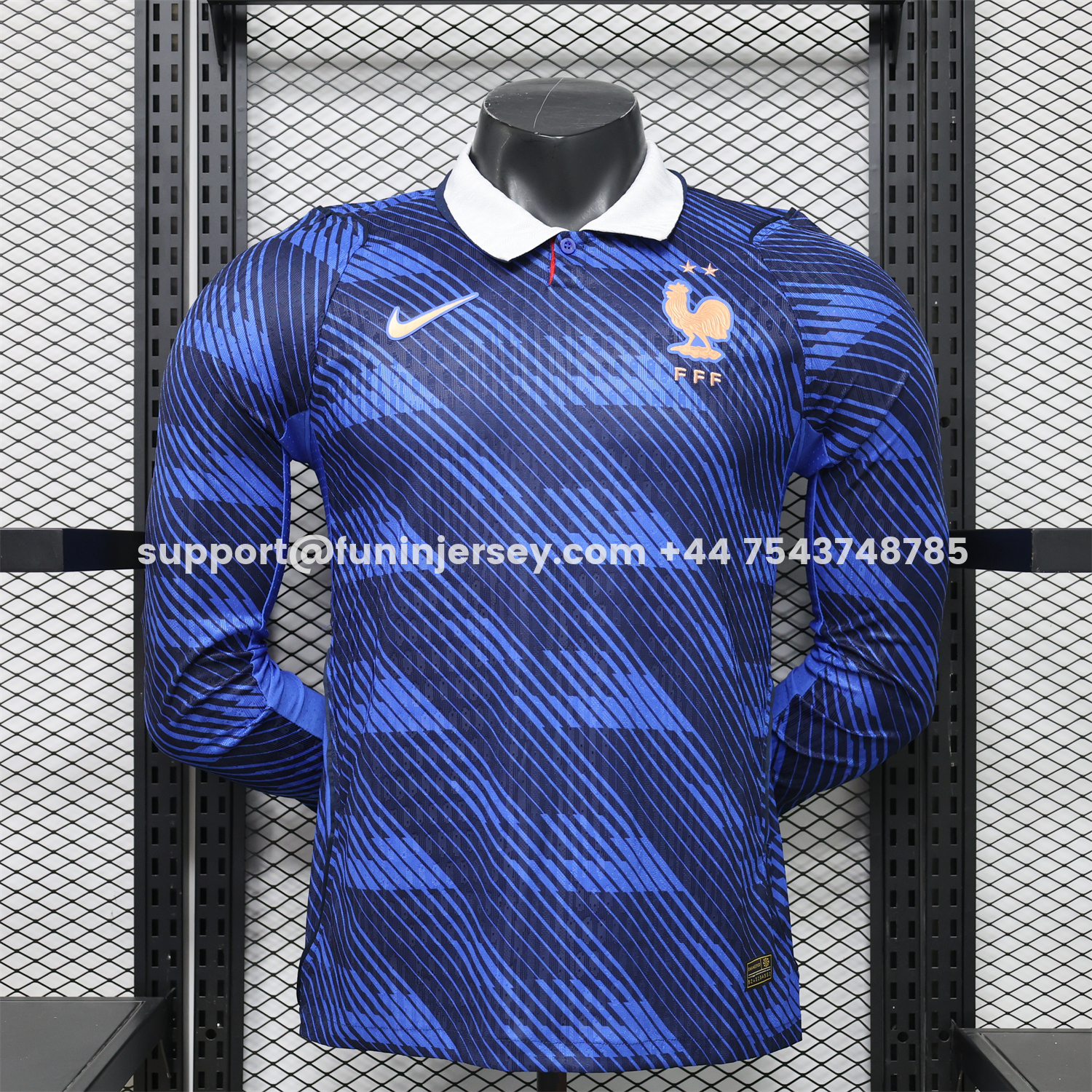Funinjersey-France 2026 Home Long Sleeves Jersey - Player Version