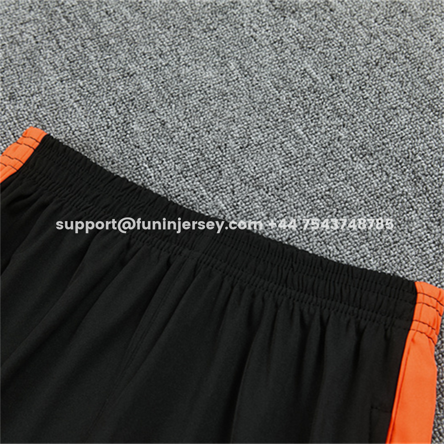 Funinjersey-Netherlands 2026 Kids Long Sleeves Training Set - Orange With Black Accents Top & Blue Pants