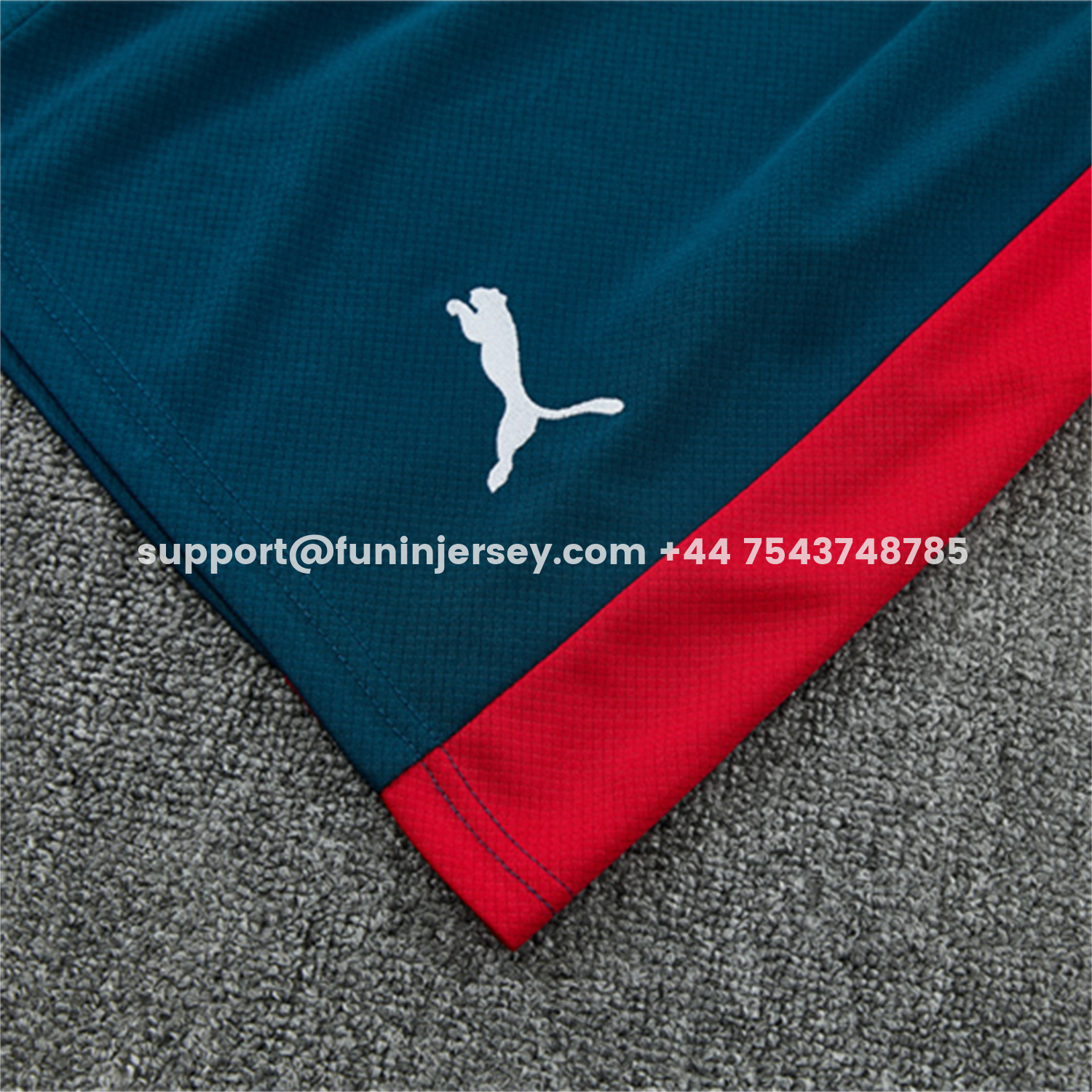 Funinjersey-Portugal 2026 Short-Sleeve Training Set - Dark Teal With Red And Light Teal Accents Top & Colors Pants