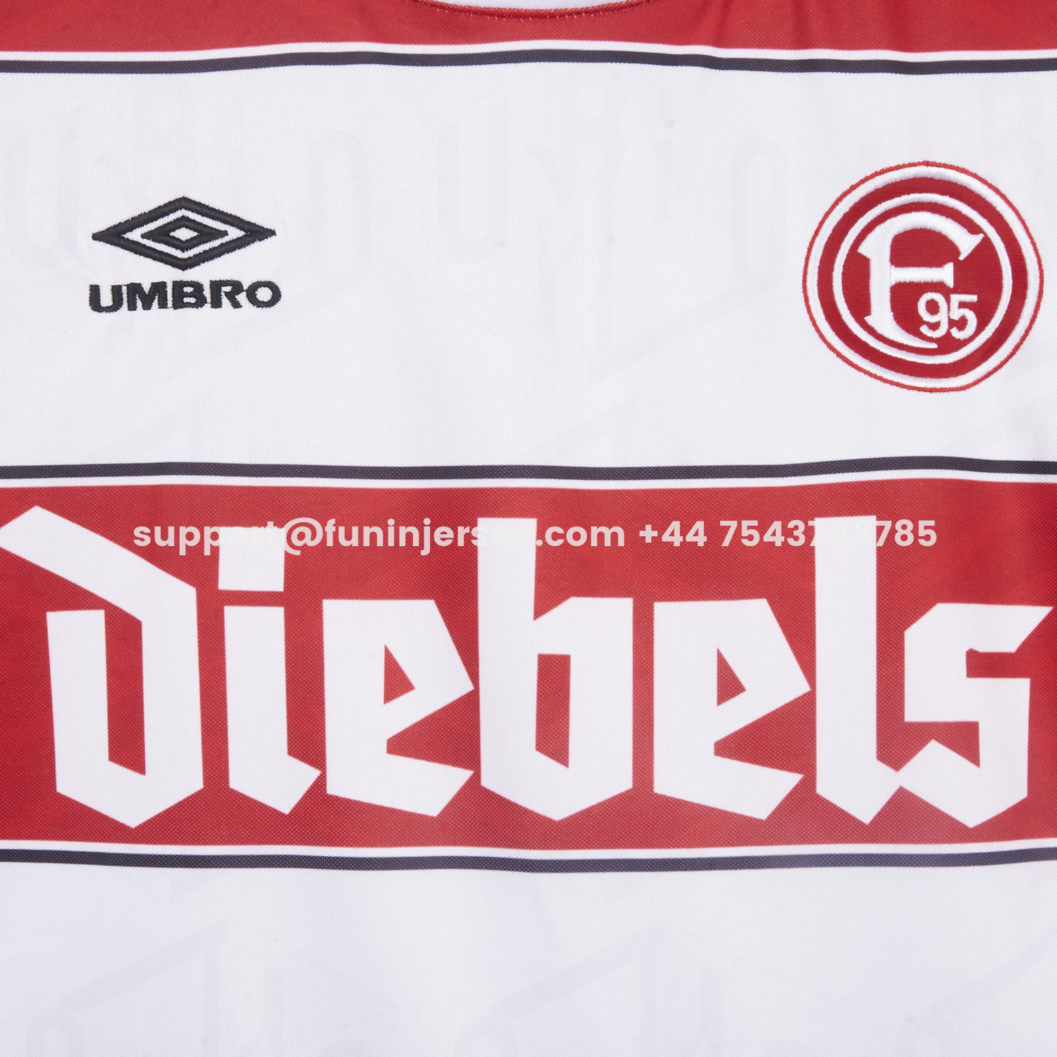 Funinjersey-Retro Fortuna Düsseldorf 1995-96 Home Jersey