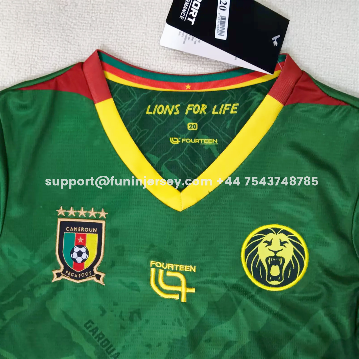 Funinjersey-Cameroon 25-26 Home Kids Kit