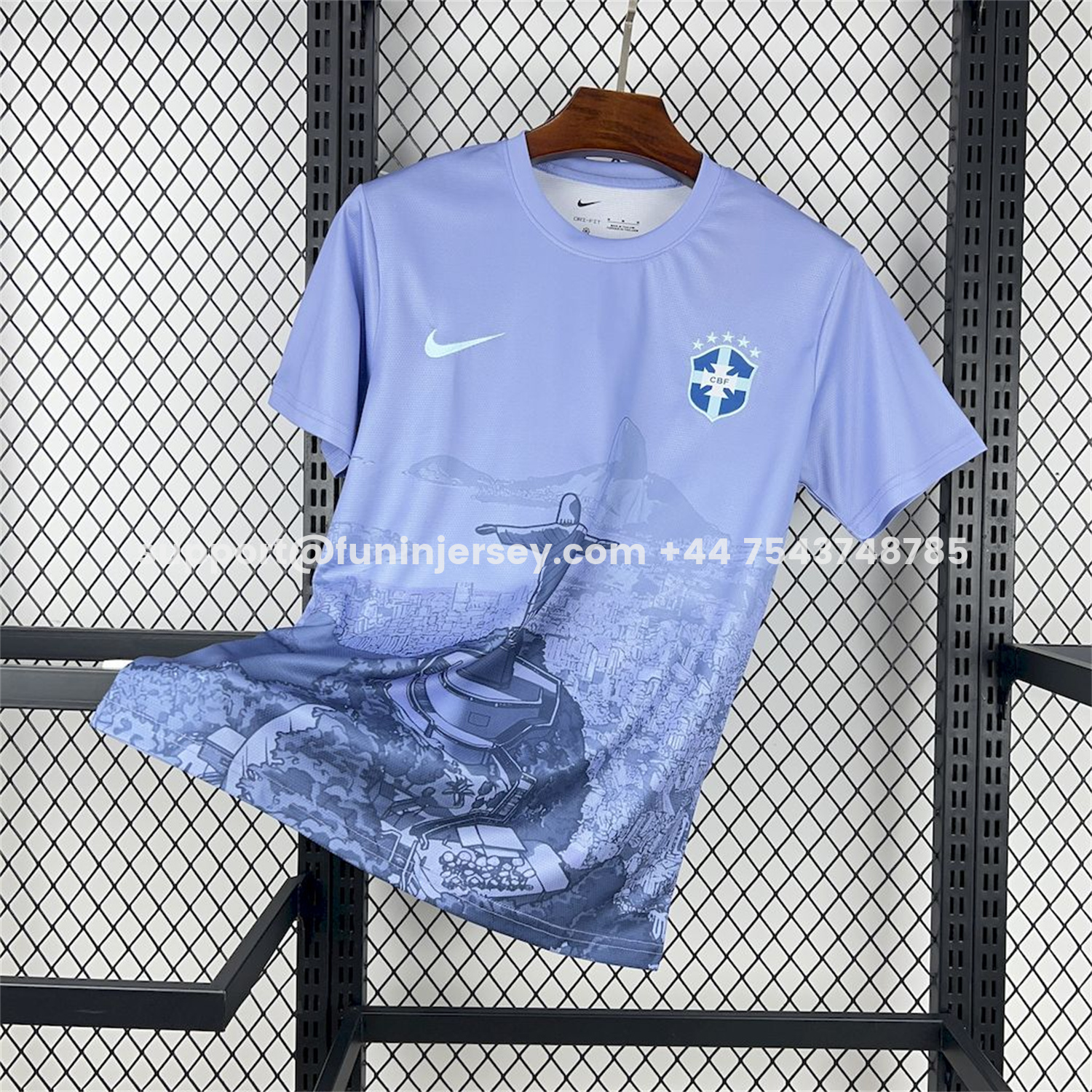 Funinjersey-Brazil 25-26 Light Purple Jesus Statue Special Jersey - Fans Version