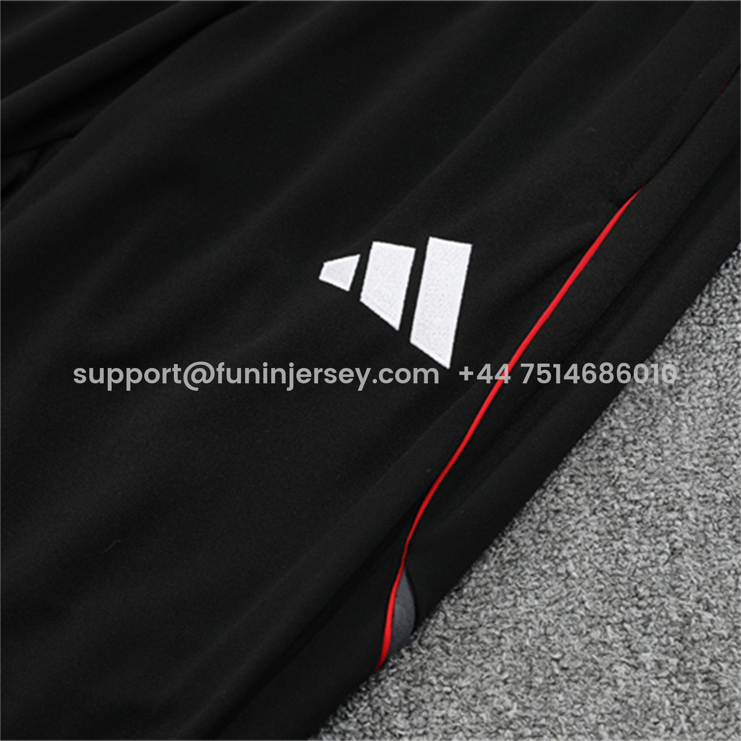 Funinjersey-Ajax 25-26 Kids Long Sleeve Training Set - White Top and Black Pants