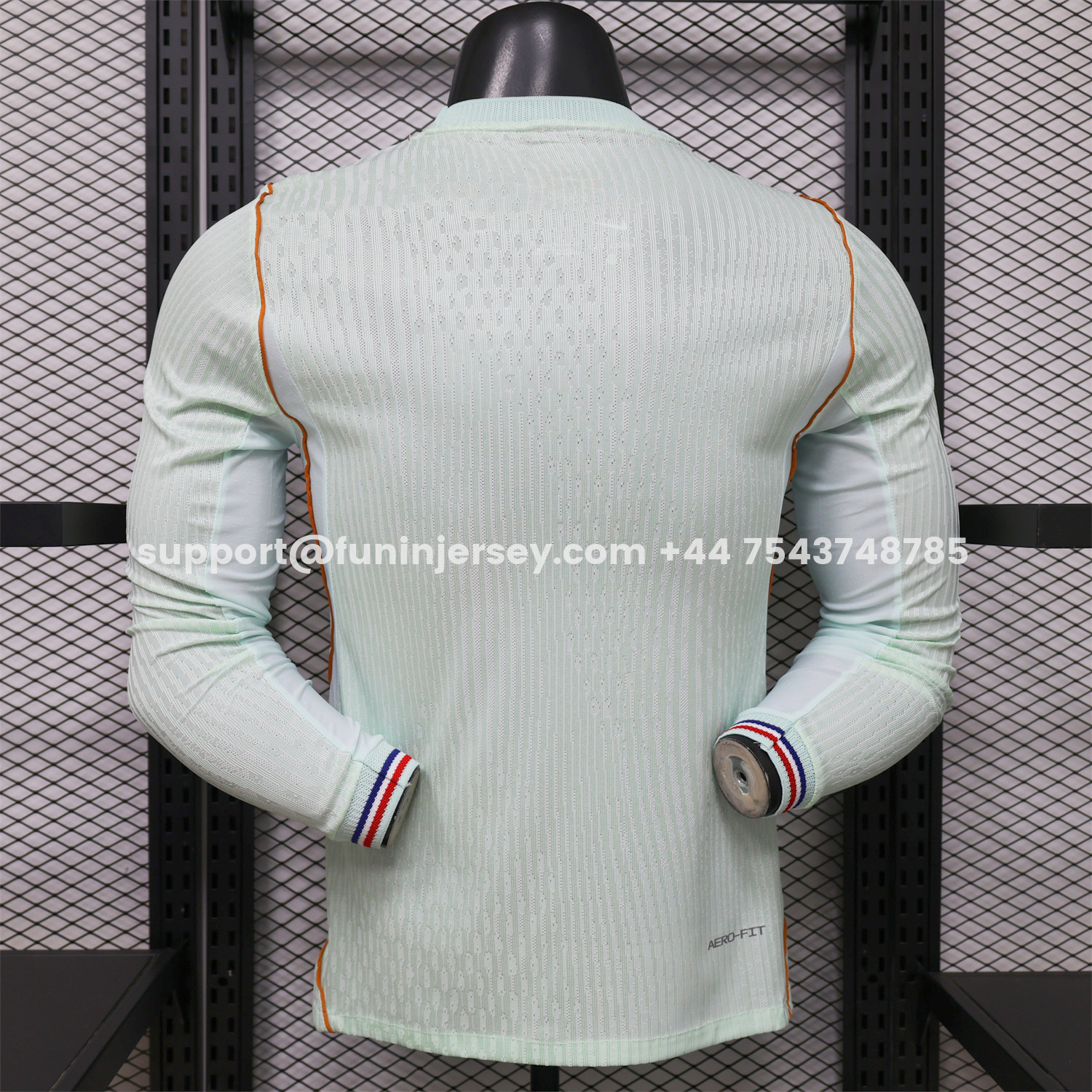 Funinjersey-France 2026 Away Mint Green Long Sleeves Jersey - Player Version