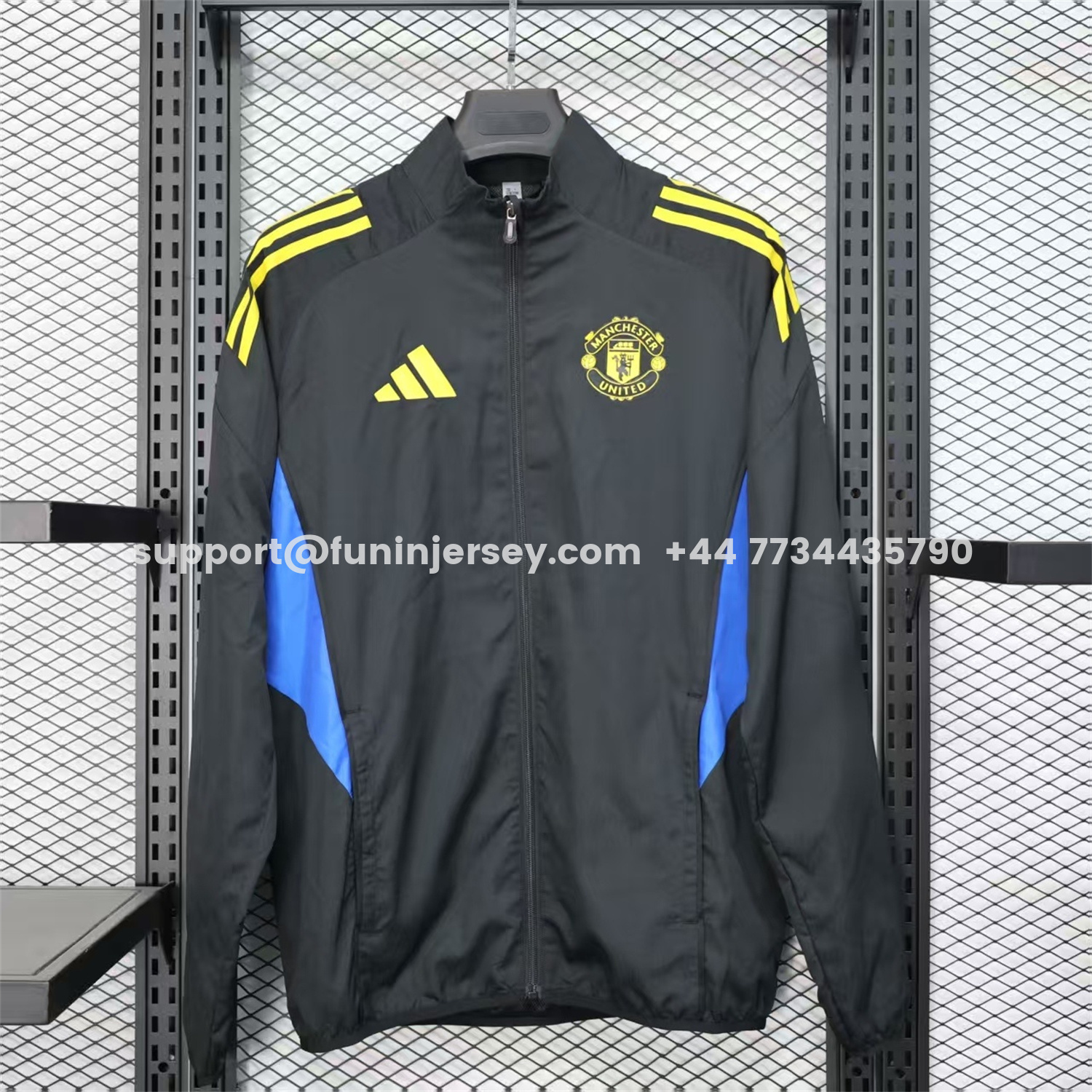 Funinjersey-Manchester United 25-26 Black Windbreaker Jacket