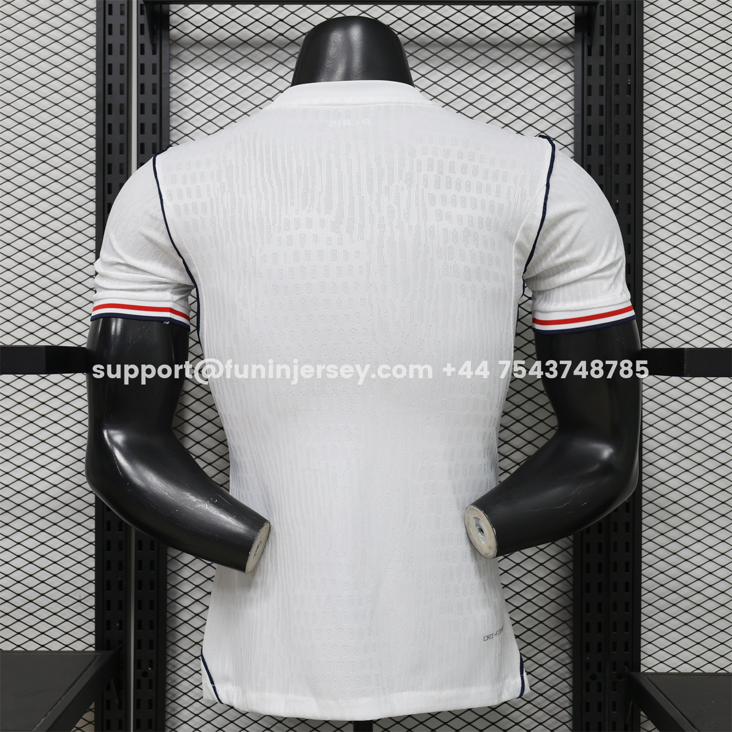 Funinjersey-Paris Saint-Germain PSG 25-26 Red Blue Stripes White Special Jersey - Player Version