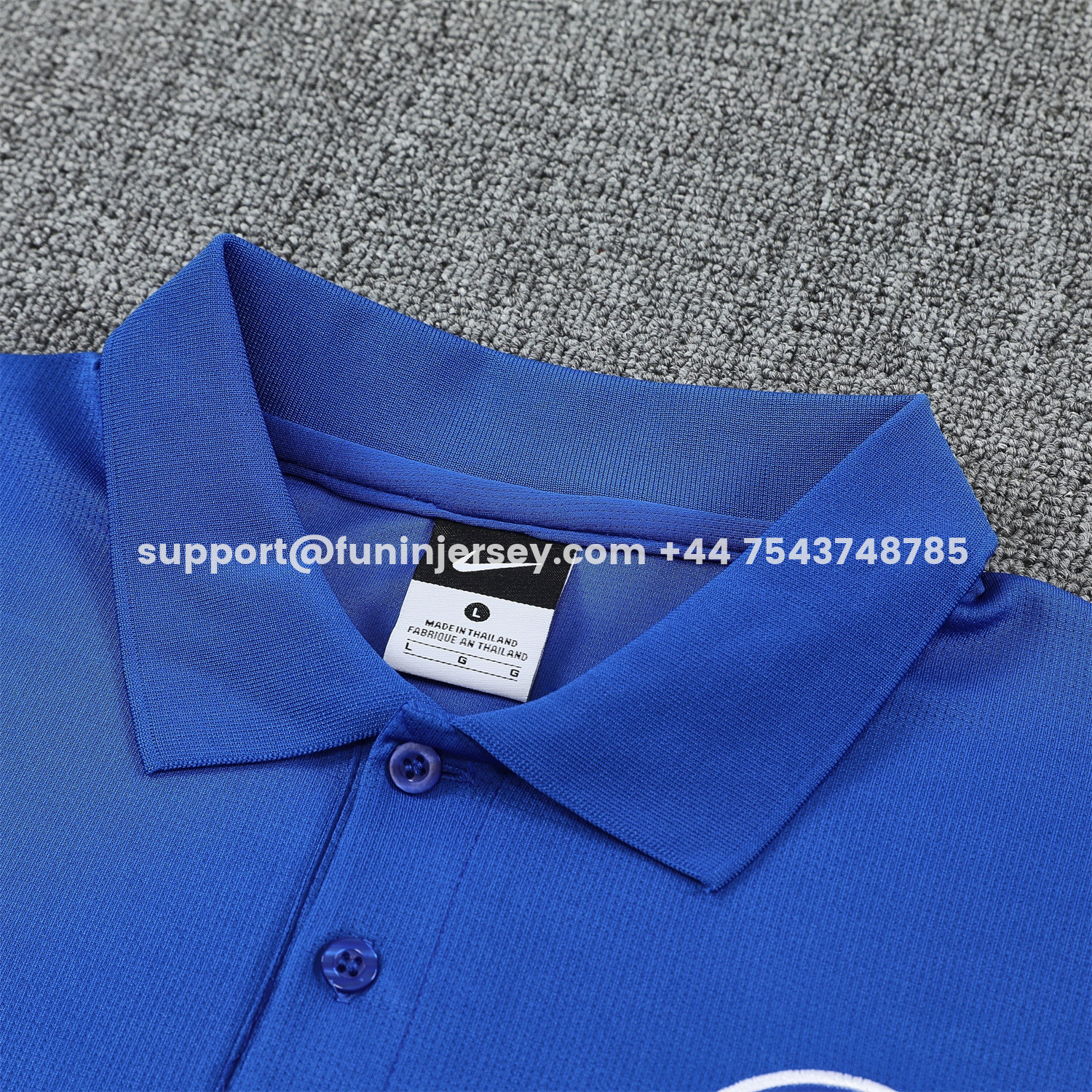 Funinjersey-C.H.E.L.S.E.A 25-26 POLO Short-Sleeve Training Set - Blue Top and Black Pants