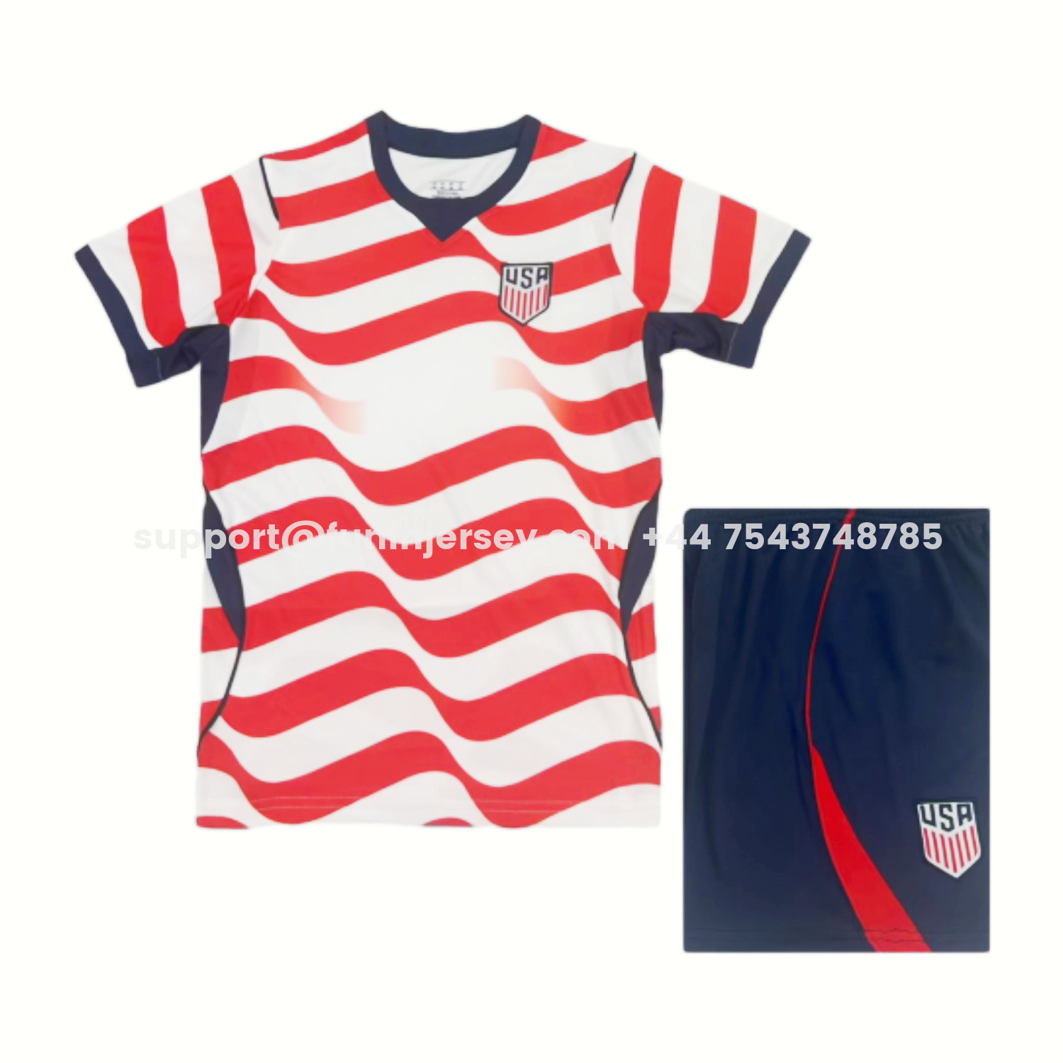 Funinjersey-【Chest Blank】United States USA 2026 Home Kids Kit