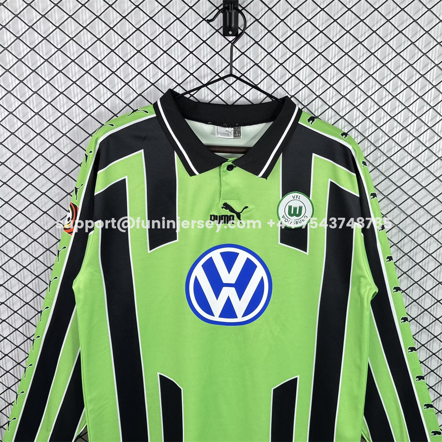 Funinjersey-Retro Wolfsburg 1999-00 Away Long Sleeves Jersey