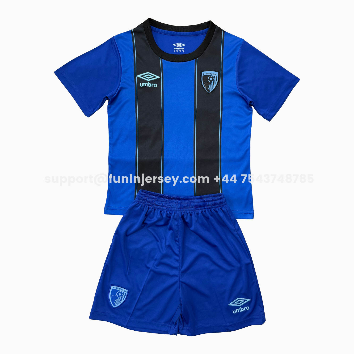 Funinjersey-Bournemouth 25-26 Away Kids Kit