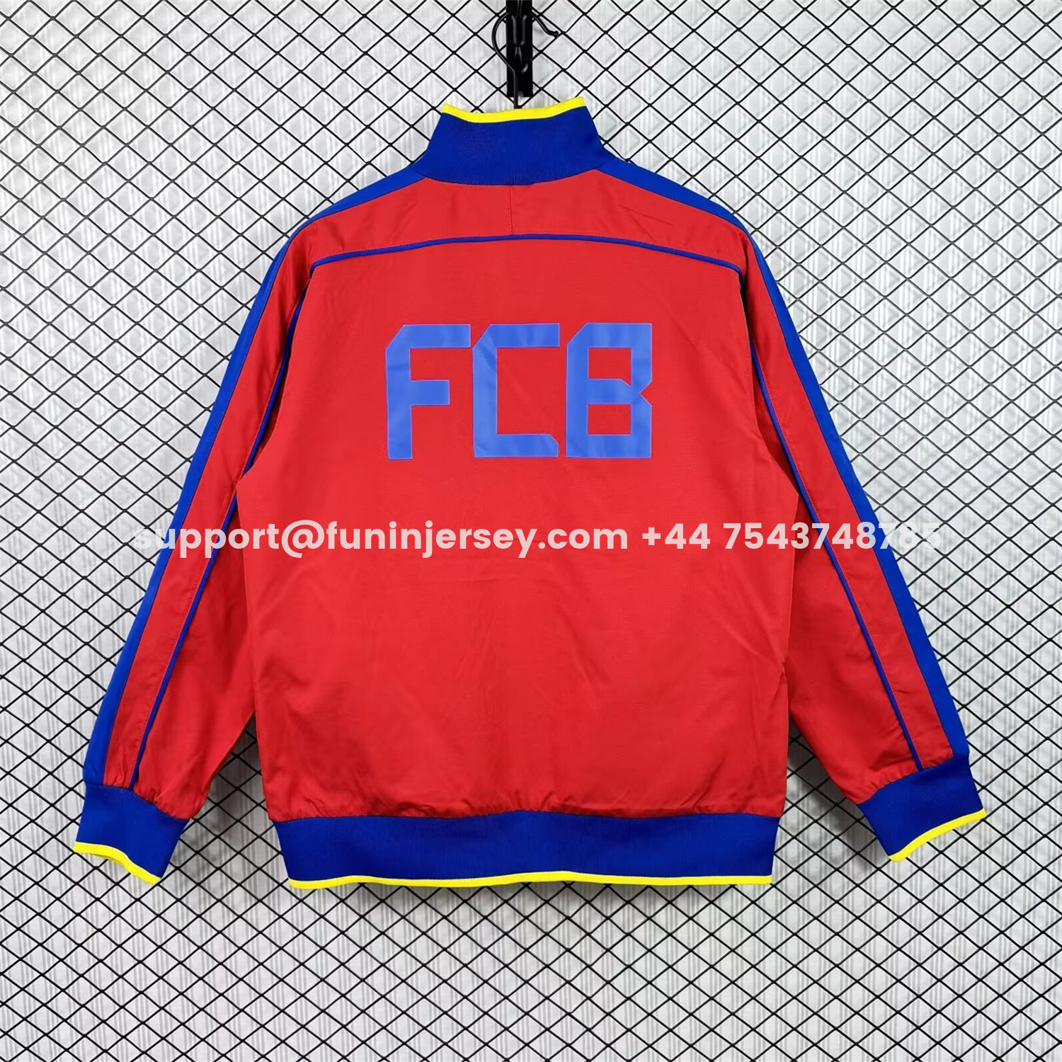 Funinjersey-Retro Barcelona 2010-11 Windbreaker Jacket - Red