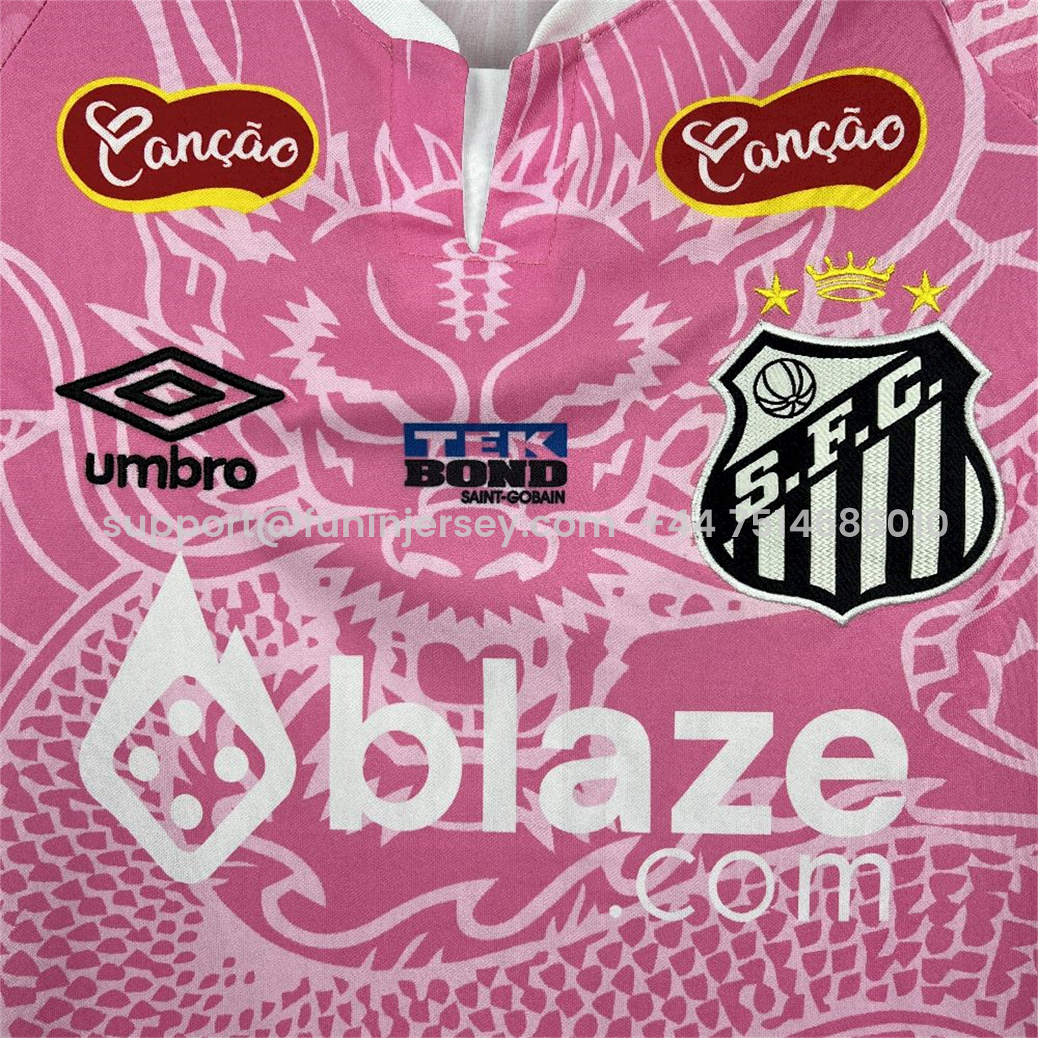 Funinjersey-Santos 25-26 Pink Special Jersey with Sponsors - Fans Version