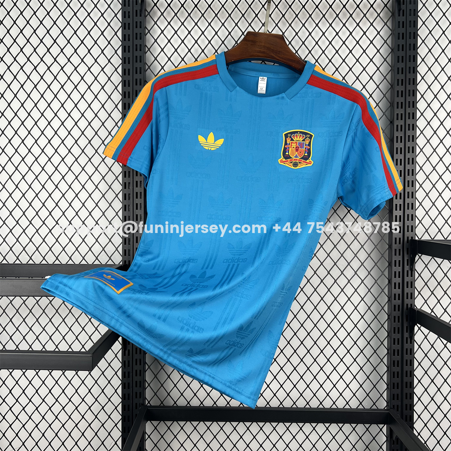 FUN-Funinjersey-Spain 2026 Solid Blue With Red Trim Special Jersey - Fans Version