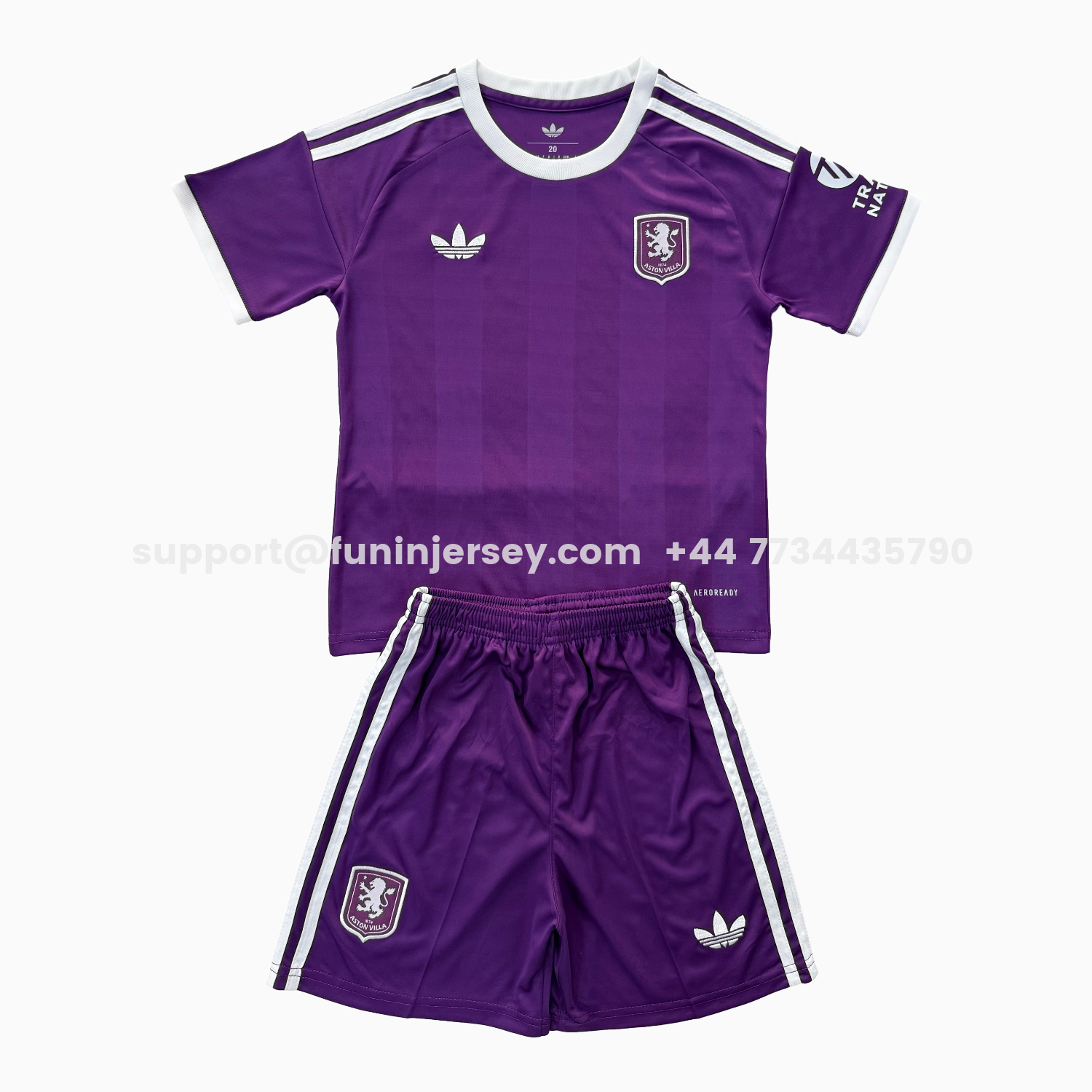 Funinjersey-Aston Villa 25-26 Purple Goalkeeper Kids Kit