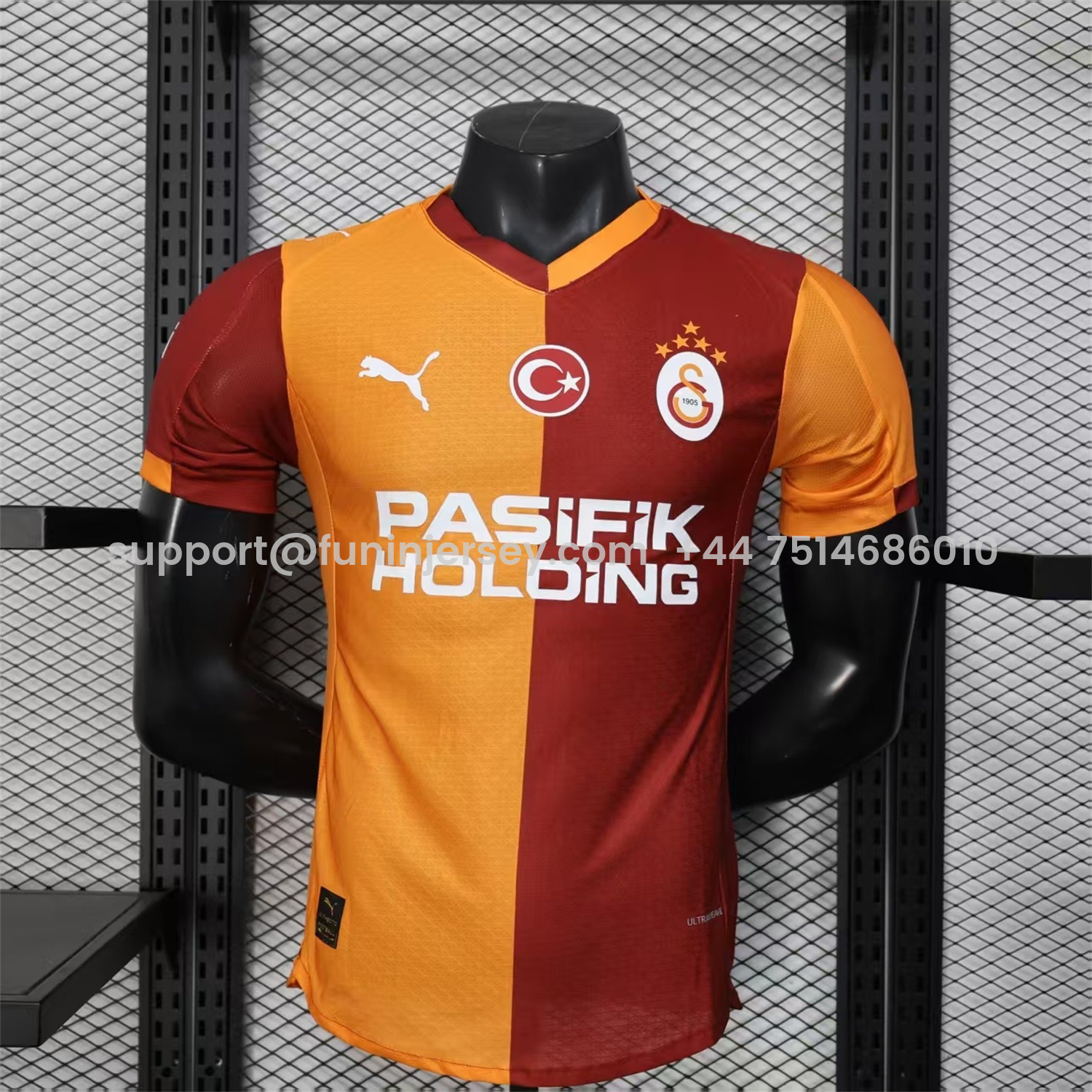 Funinjersey-Galatasaray 25-26 Home Jersey With Five Stars - Player Version