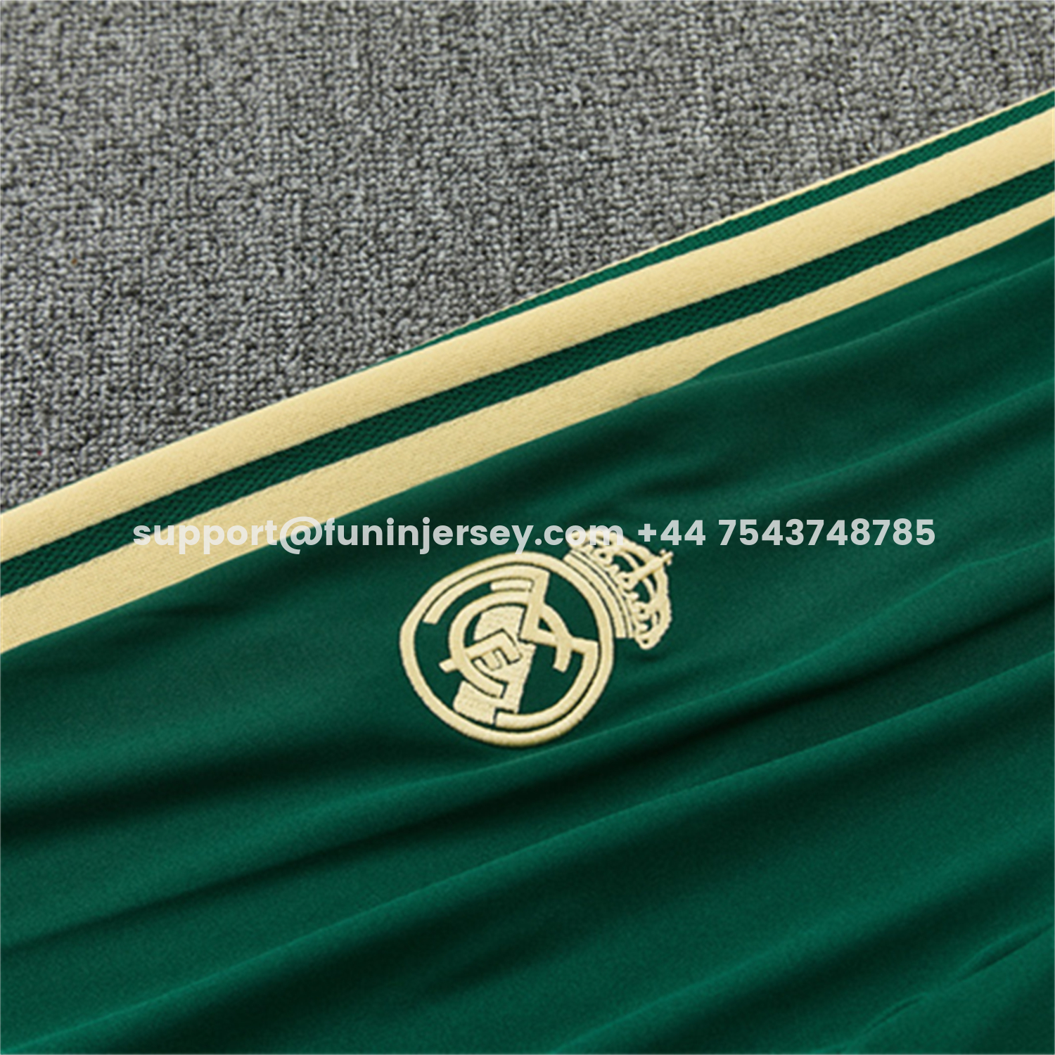 Funinjersey-Real Madrid 26-27 Long Sleeves Training Set - Green Top And Green Pants