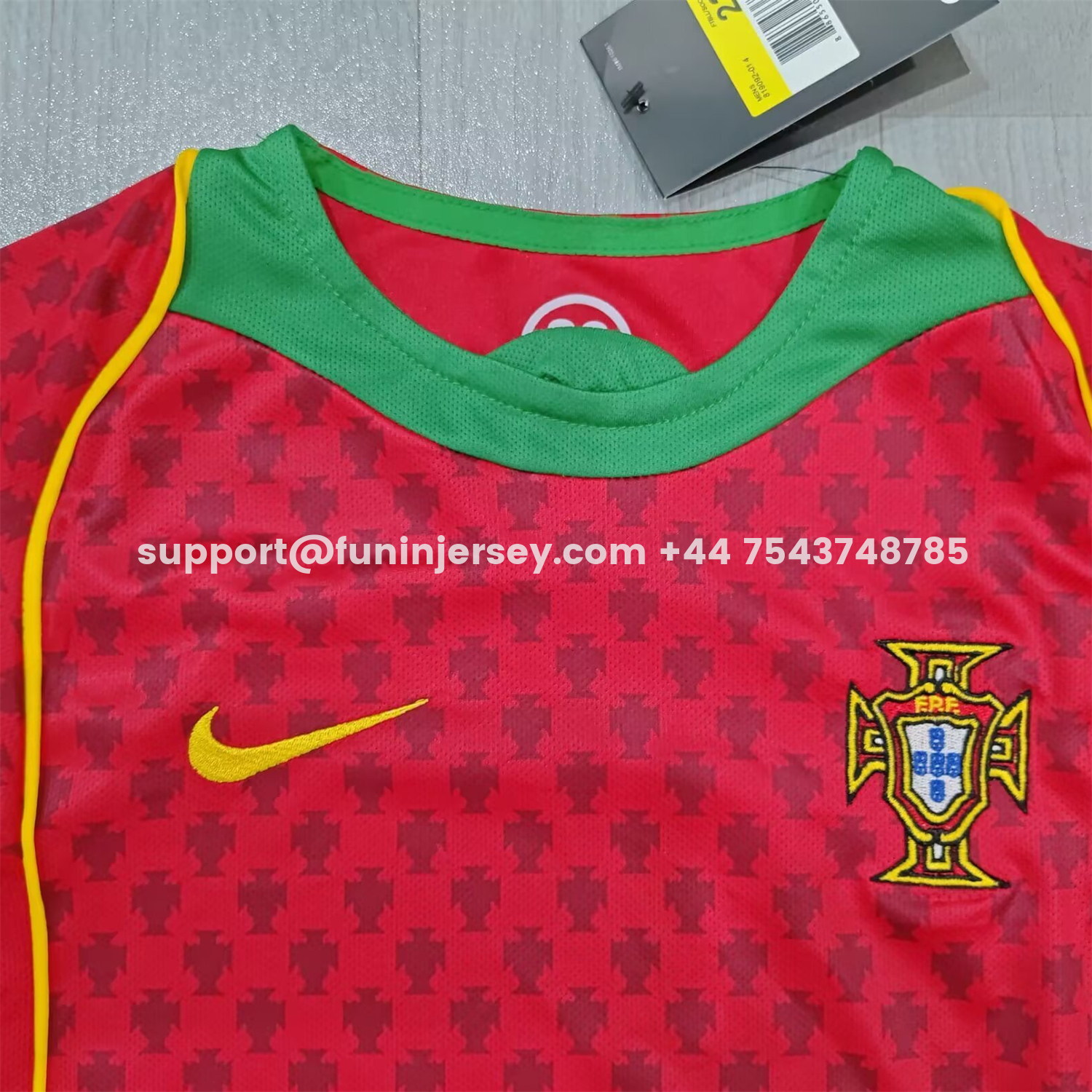 Funinjersey-Retro Portugal 2004 Home Kids Kit