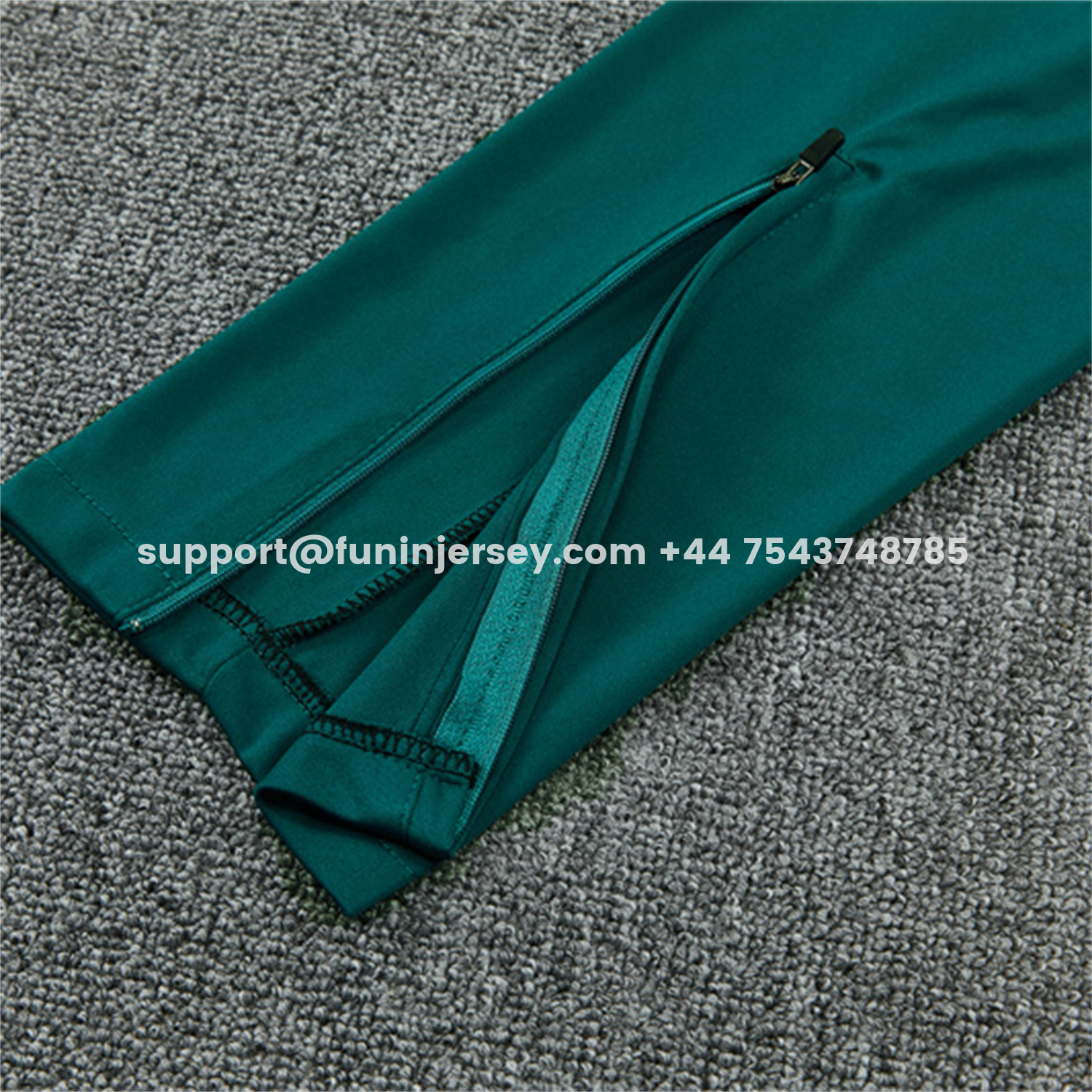 Funinjersey-Brazil 2026 Kids Long Sleeve Training Set - Sky Blue Top & Dark Green Pants