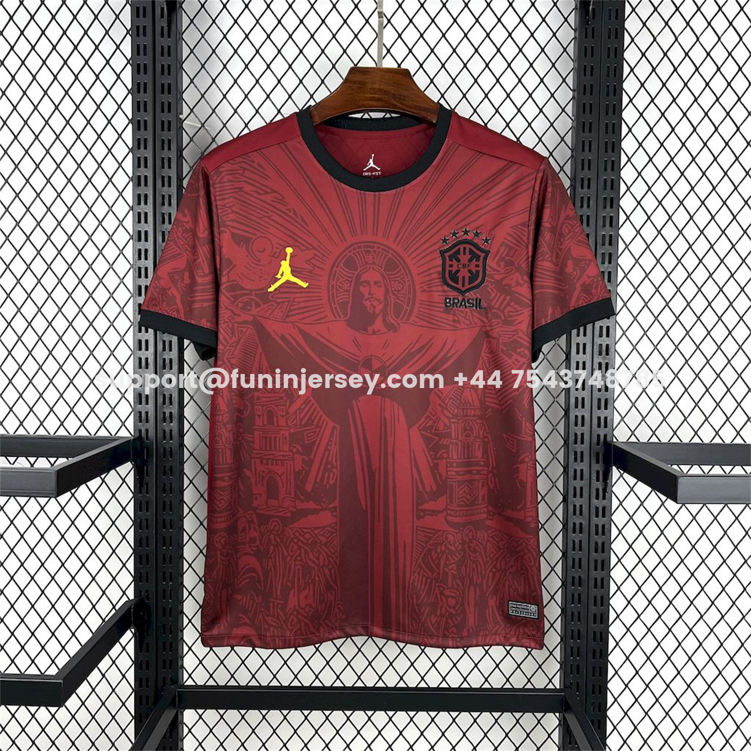 Funinjersey-Brazil 25-26 Jordan Maroon Deep Red Special Edition Jersey - Fans Version