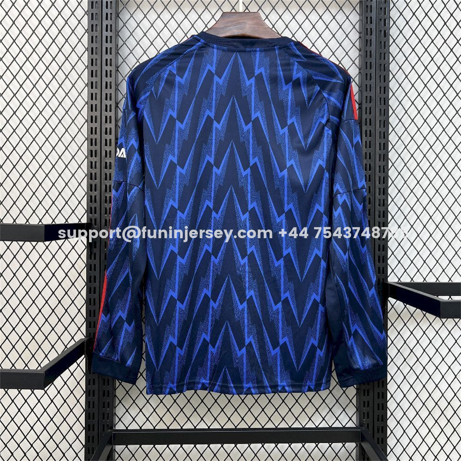 Funinjersey-Arsenal 25-26 Away Blue Long Sleeves Jersey - Fans Version