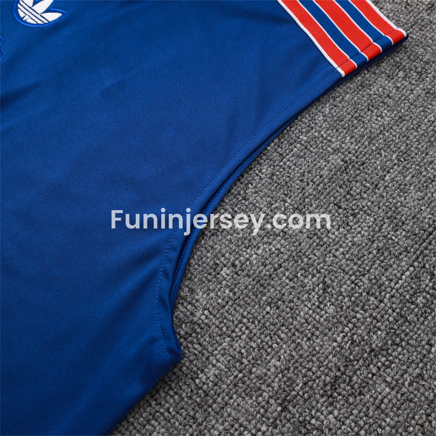 Funinjersey-Arsenal 25-26 Throwback Trefoil Vest Training Set - Royal Blue Vest and Shorts