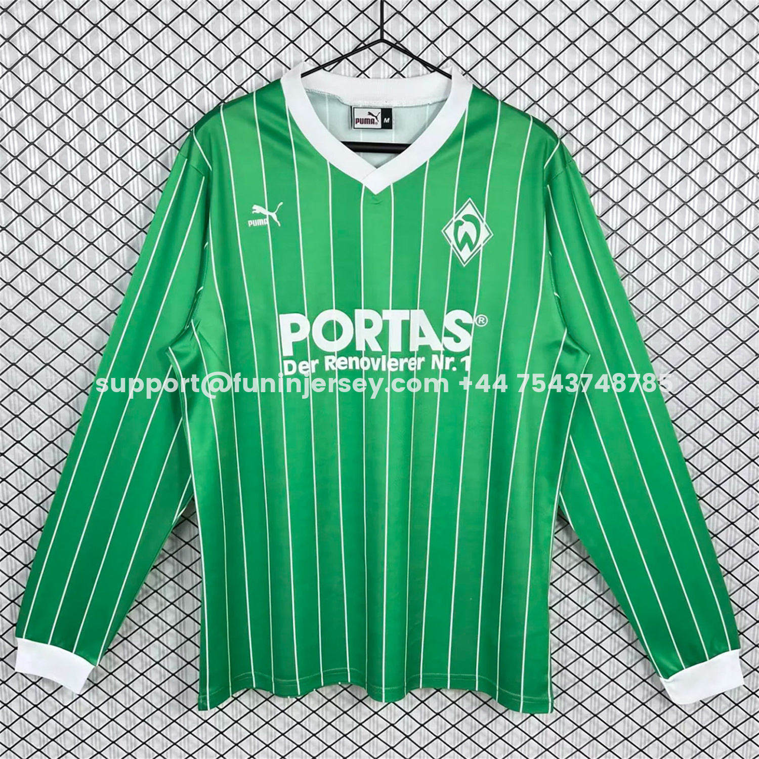 Funinjersey-Retro Werder Bremen 1988-89 Away Long Sleeves Jersey