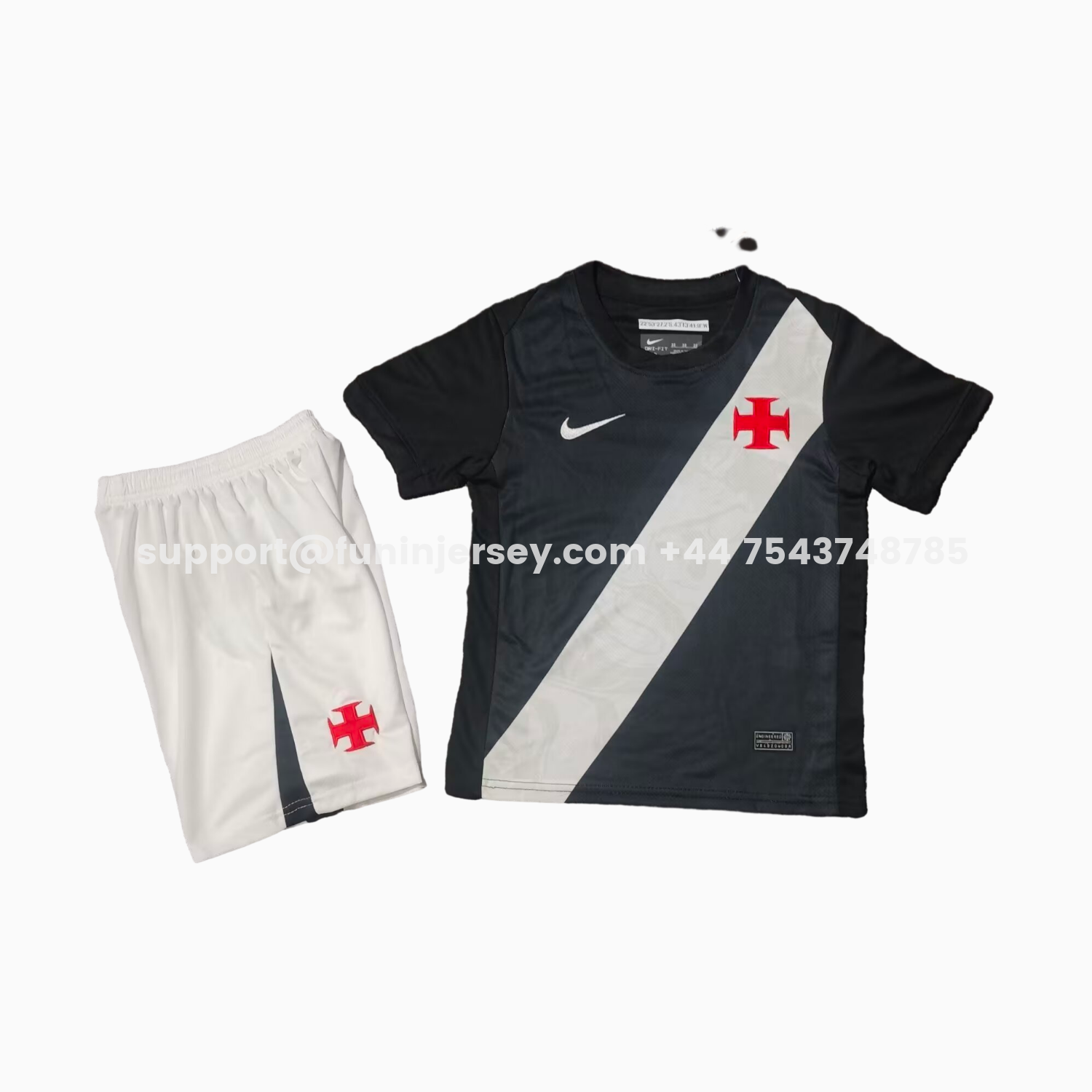 Funinjersey-Vasco da Gama 26-27 Home Unsponsored Kids Kit