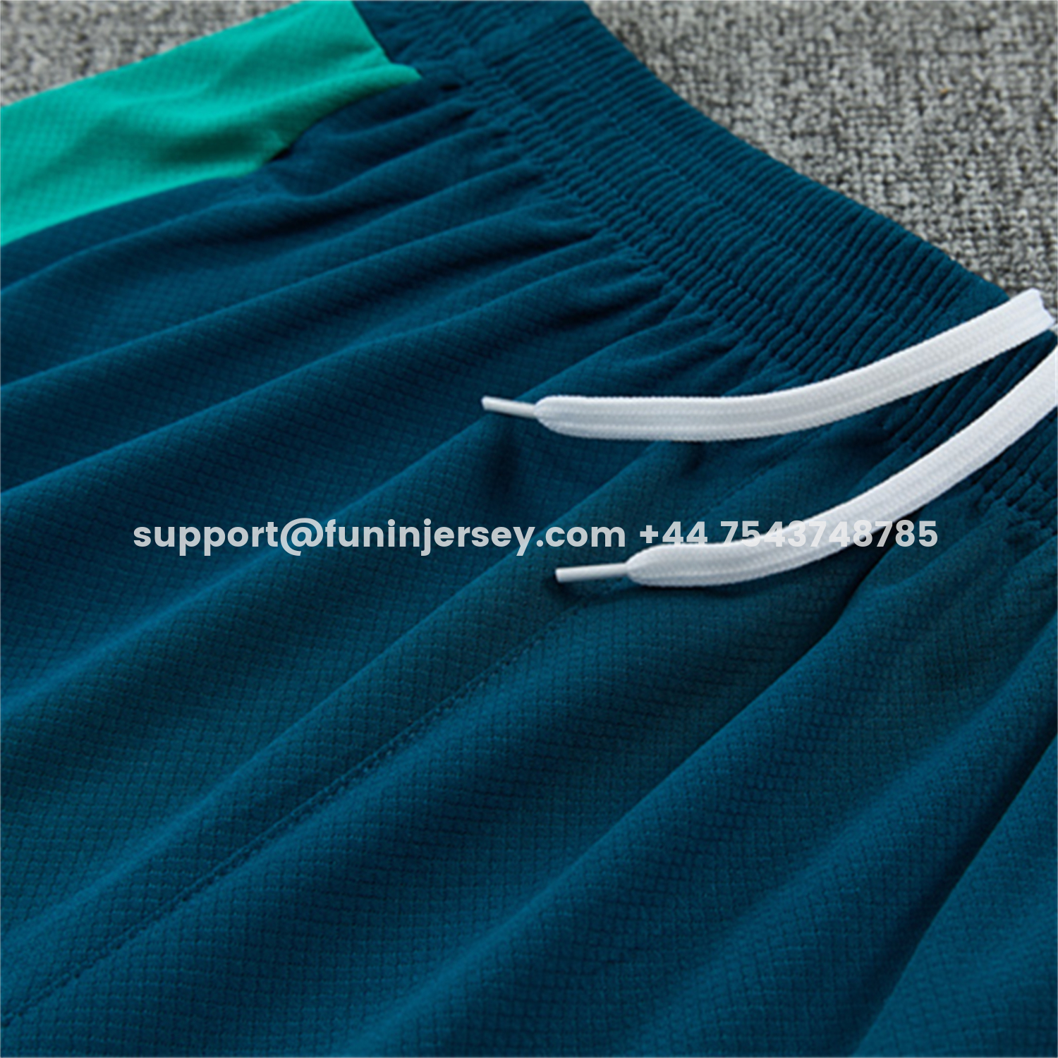 Funinjersey-Portugal 2026 Short-Sleeve Training Set - Dark Teal With Red And Light Teal Accents Top & Colors Pants
