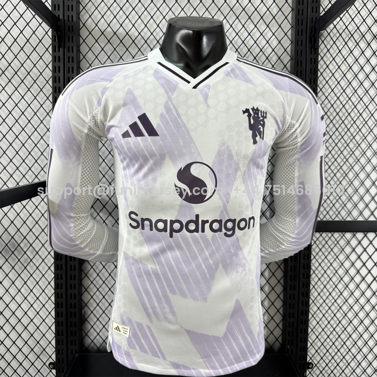 Funinjersey-Manchester United 25-26 Away Long Sleeves Jersey - Player Version