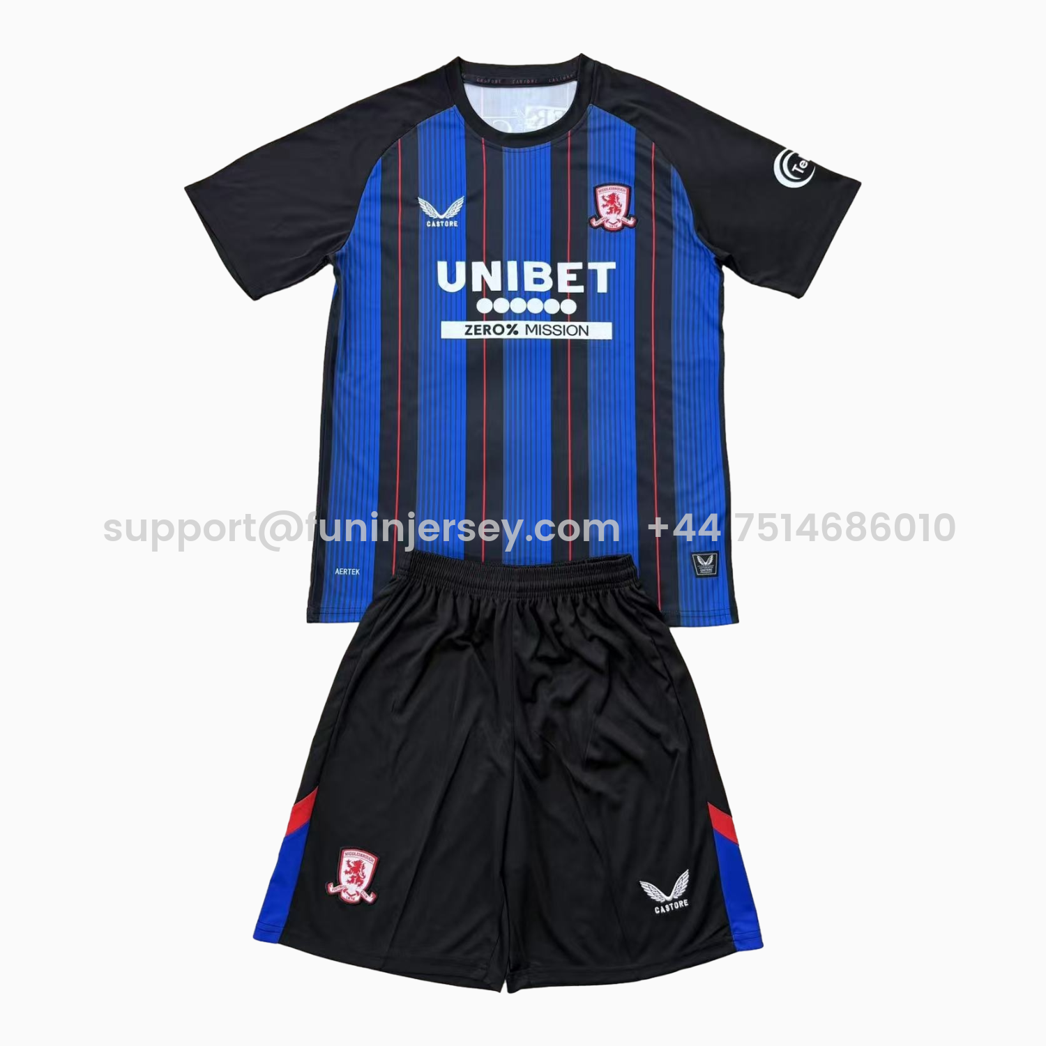 Funinjersey-Middlesbrough 25-26 Away Men's Adult Jersey Set - Fans Version