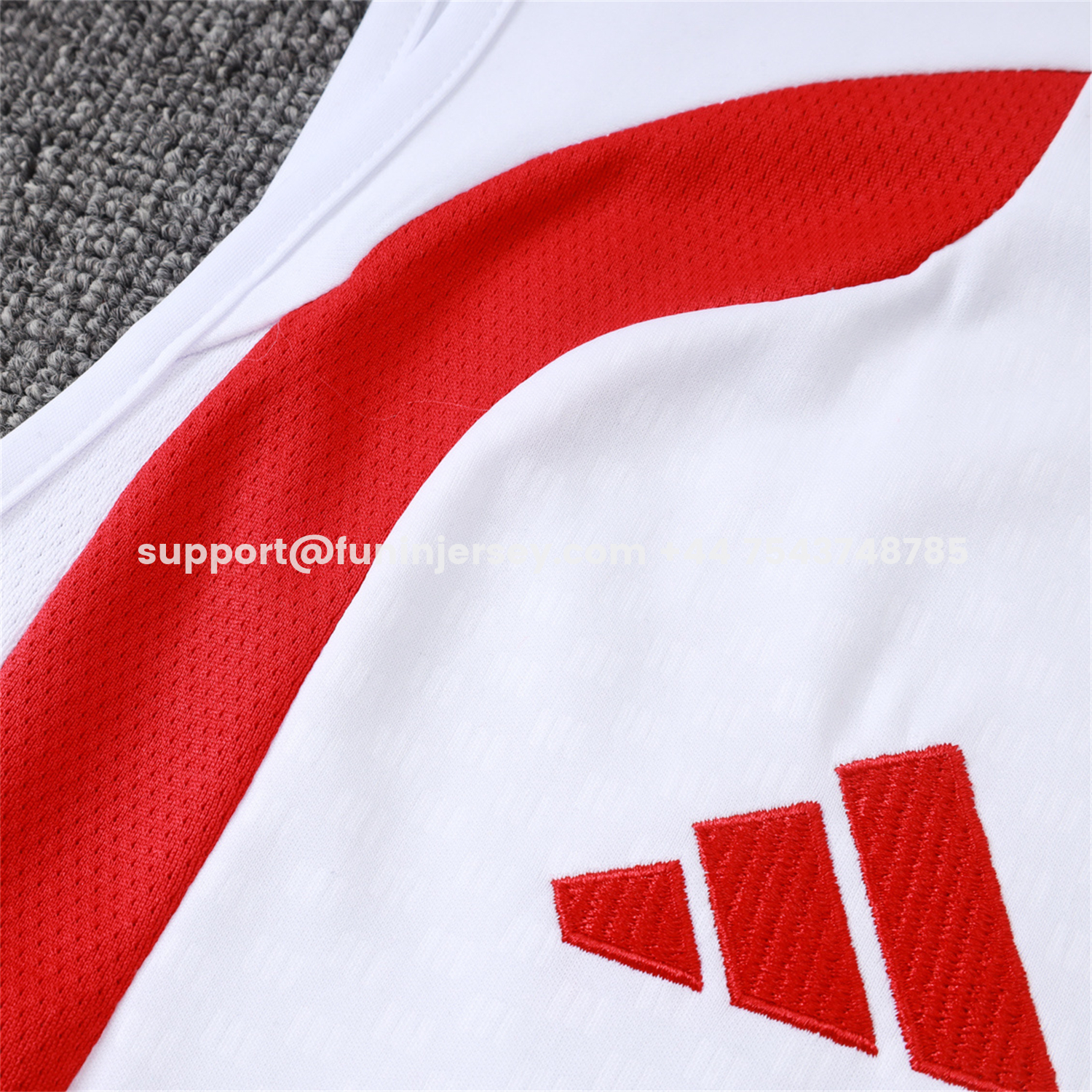 Funinjersey-SC Internacional 2026 Vest Training Set - White Vest and Red Shorts