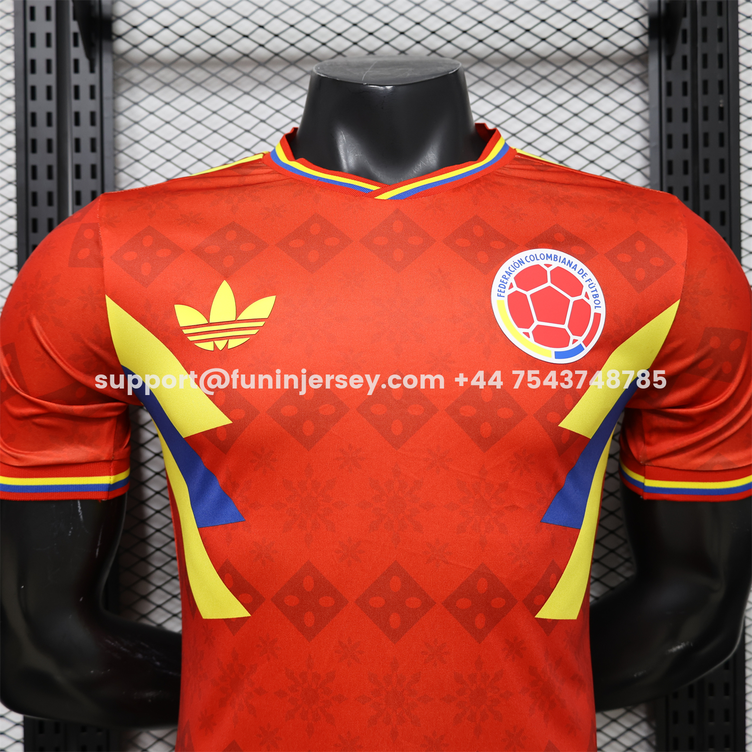 Funinjersey-Colombia 2026 Red With Yellow Blue Special Jersey - Player Version