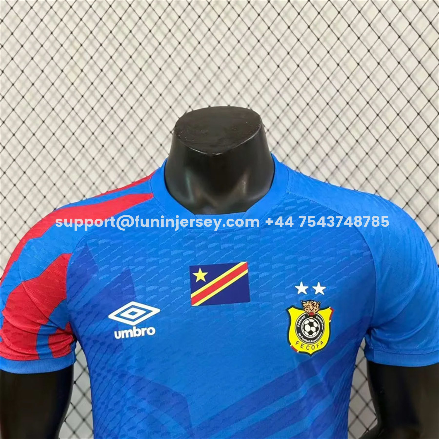 Funinjersey-Retro Congo 2023 Home Blue Jersey - Player Version