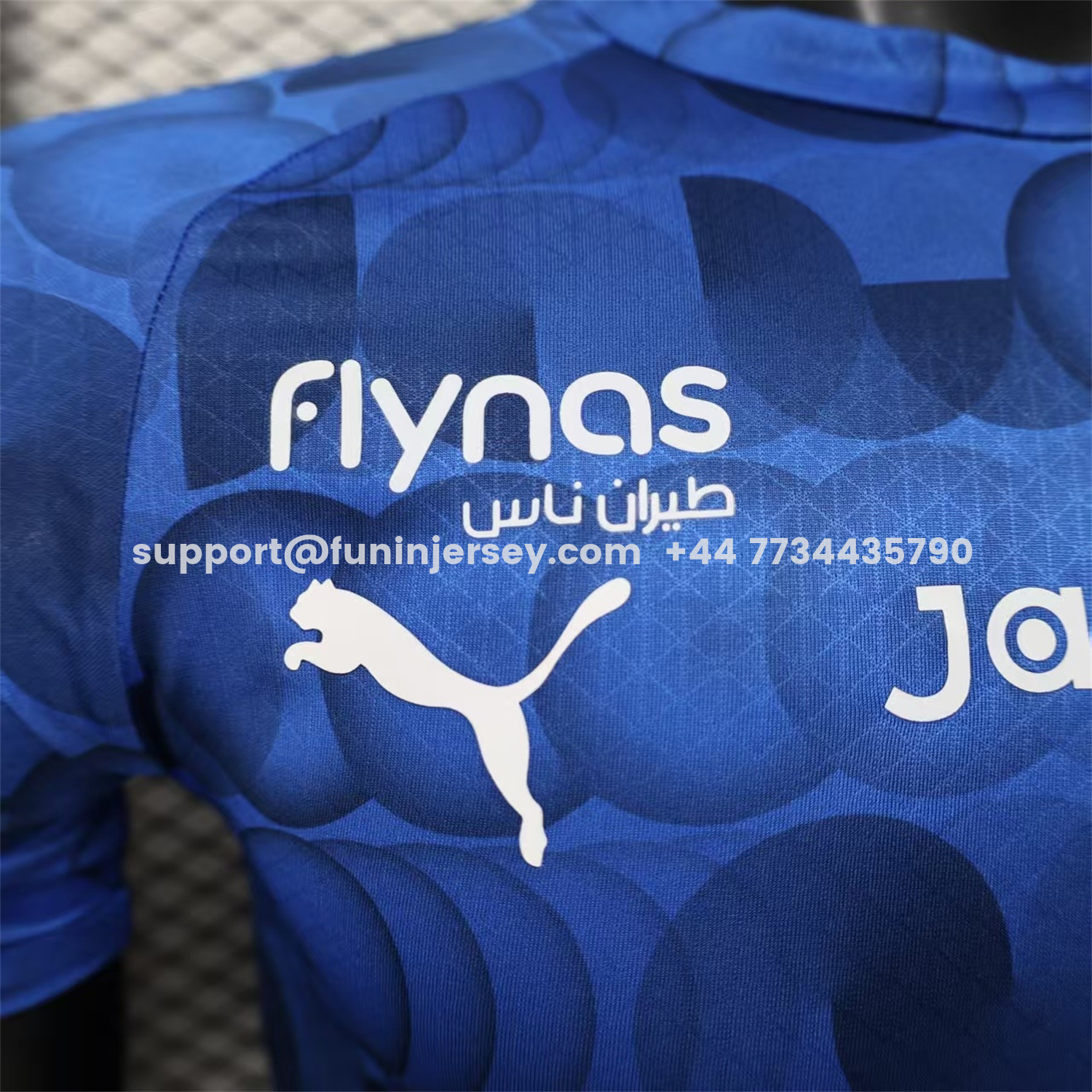 Funinjersey-Al Hilal Riyadh Crescent 25-26 Pre-Match Training Blue Jersey - Player Version