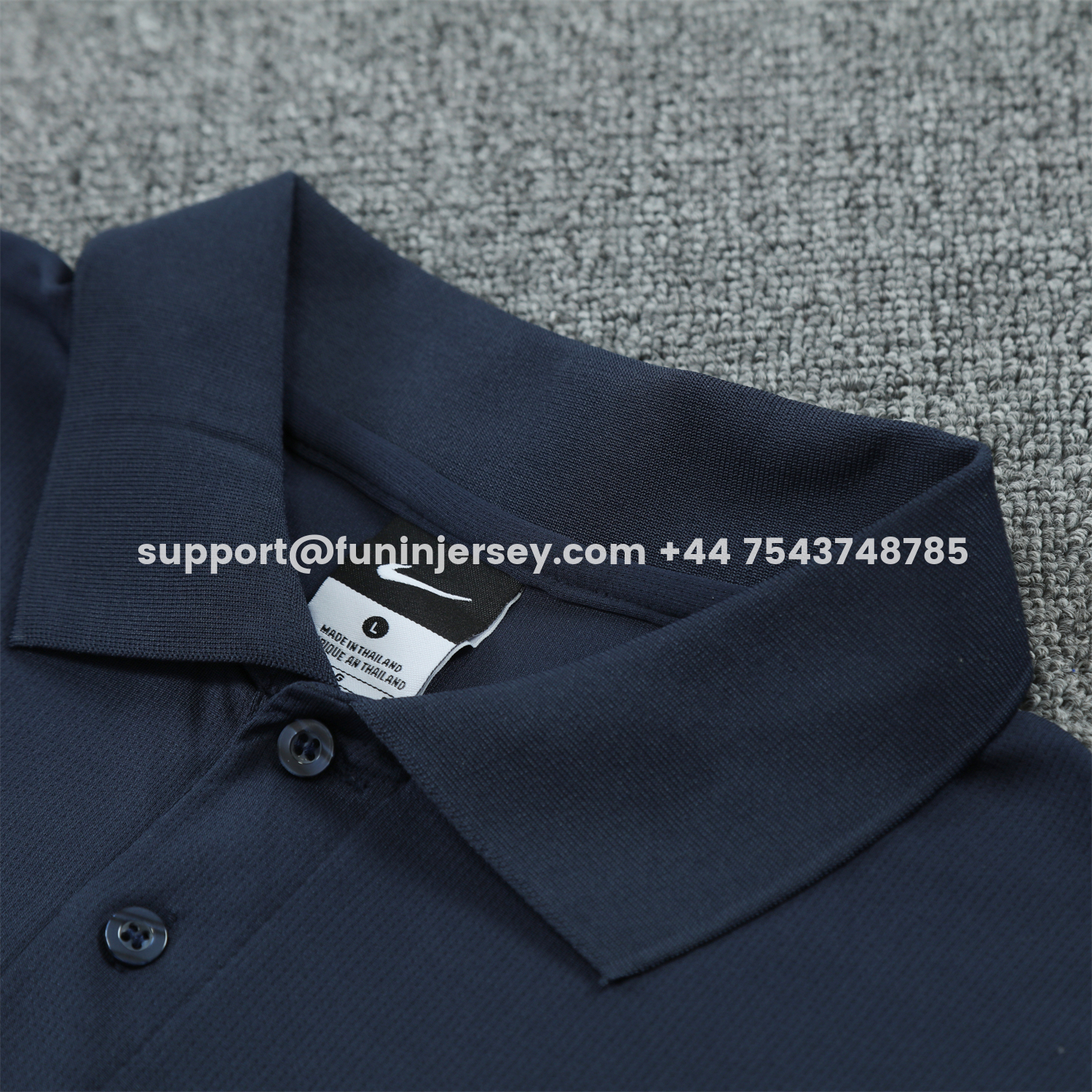 Funinjersey-Barcelona 25-26 POLO Short-Sleeve Training Set - Dark Blue Top and Pants