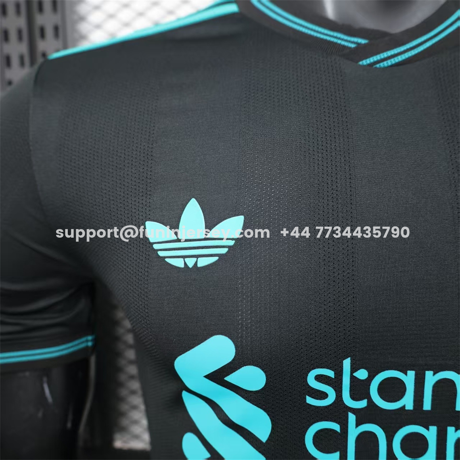 Funinjersey-Liver.pool 25-26 Black Special Cyan Sponsor Jersey - Player Version