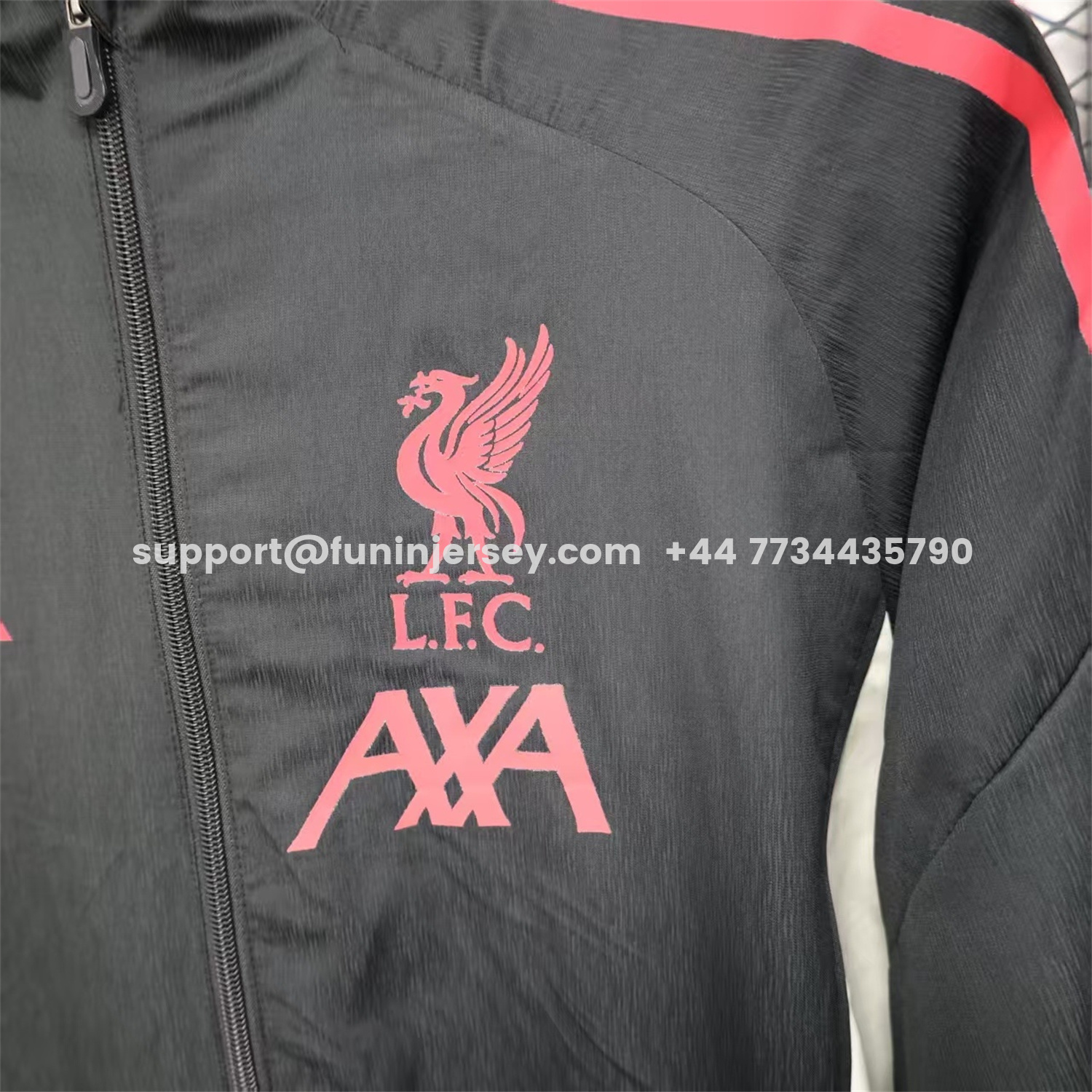 Funinjersey-Liver.pool 25-26 Black Windbreaker Jacket