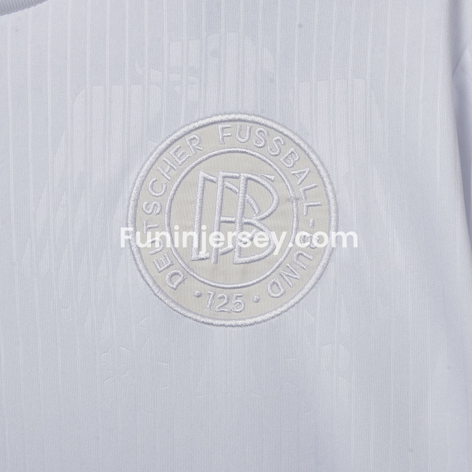 Funinjersey-Germany 2025 125-Year Anniversary Pure White Long Sleeves Jersey - Fans Version