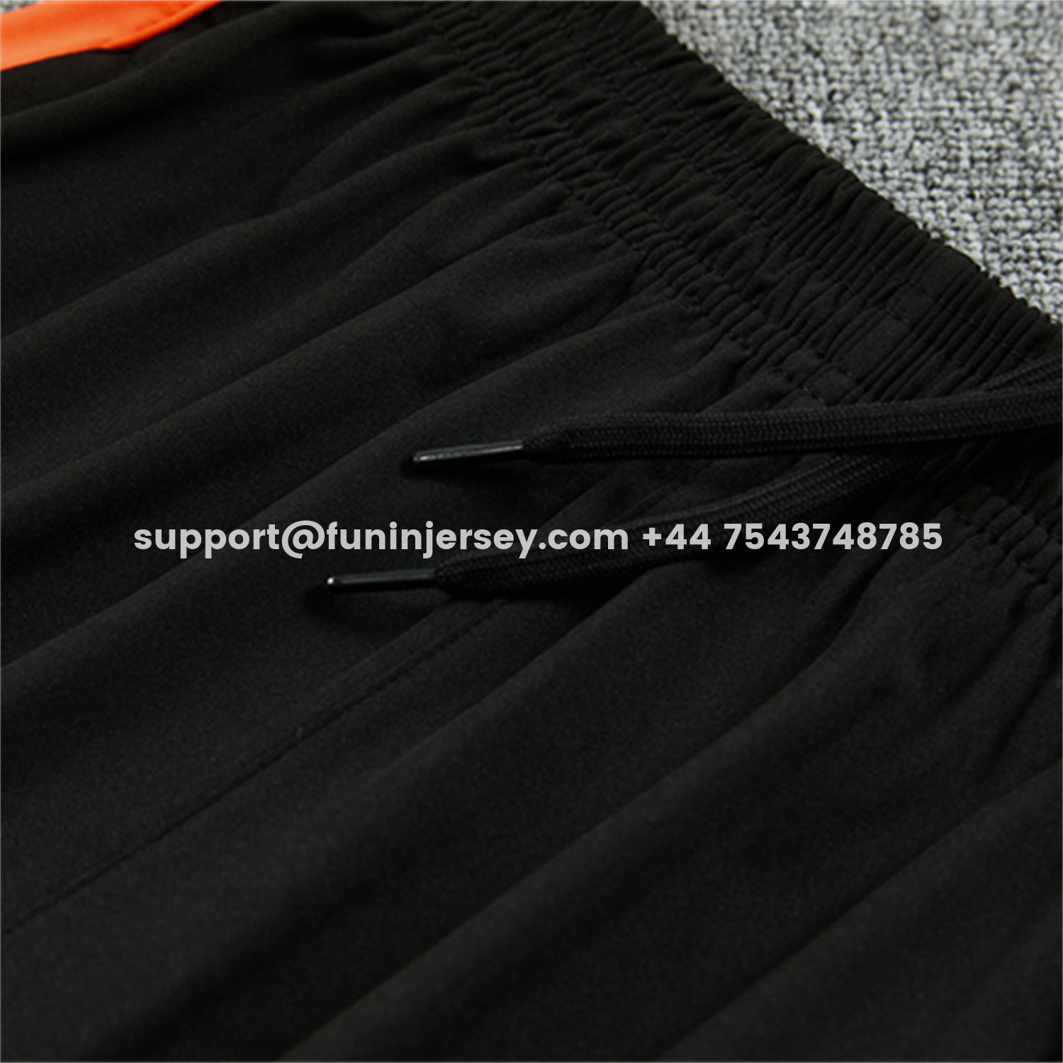 Funinjersey-Netherlands 2026 Long Sleeves Training Set - Orange With Black Accents Top & Blue Pants