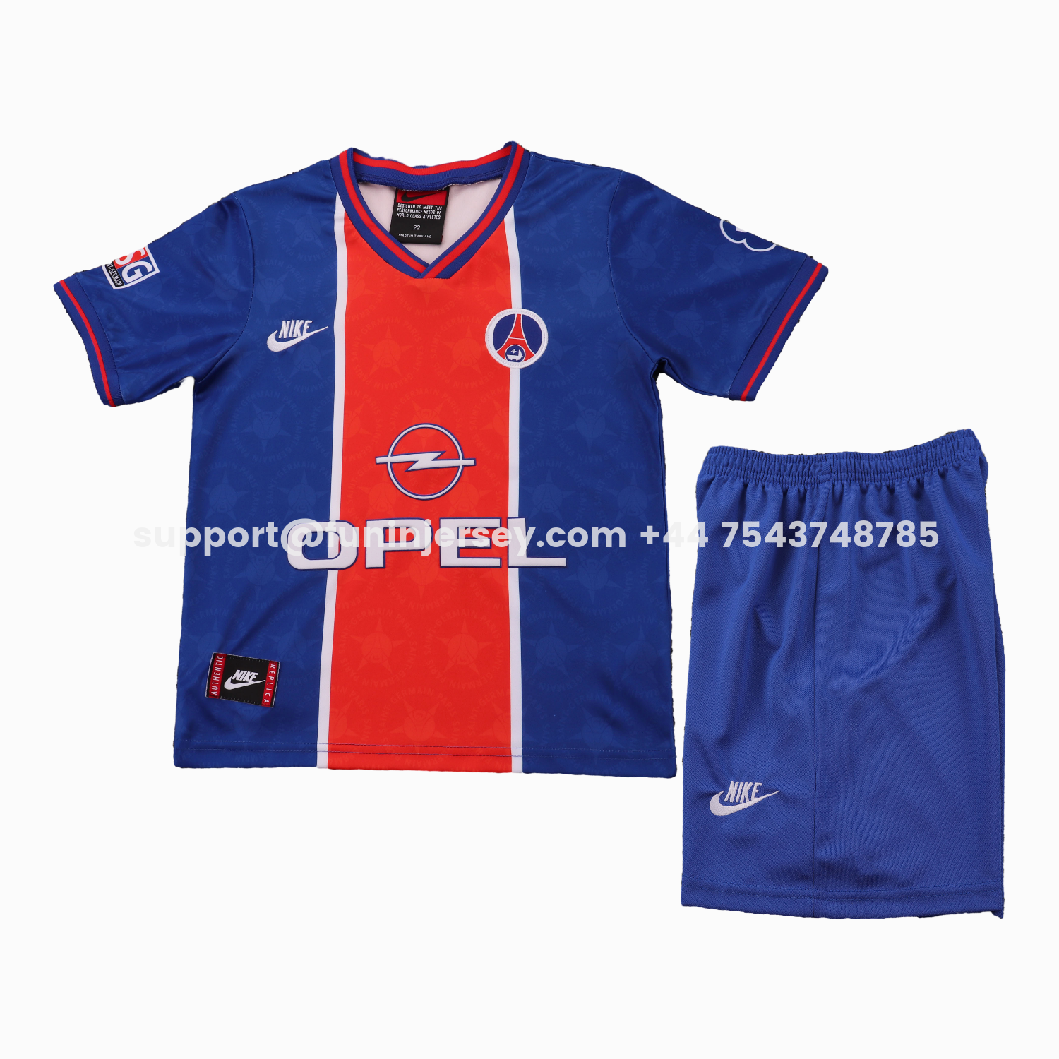 Funinjersey-Retro Paris Saint-Germain PSG 1995-96 Home Kids Kit